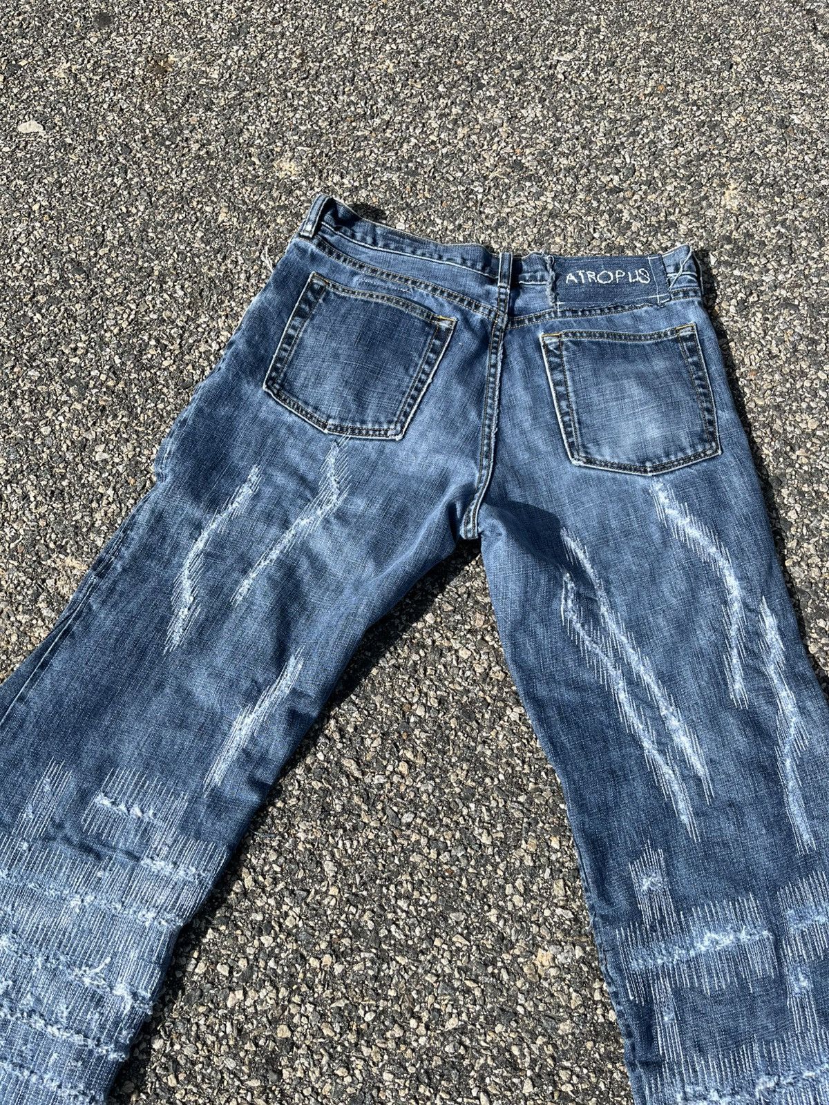 Vintage Flared&repaired denim Size US 35 - 7 Thumbnail