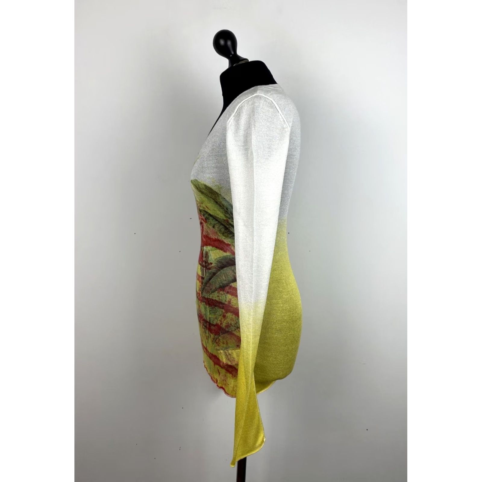 Desigual Desigual Shirt Womens Long Sleeve Crew Neck S Yellow Boho 31J2148 Size S / US 4 / IT 40 - 3 Thumbnail