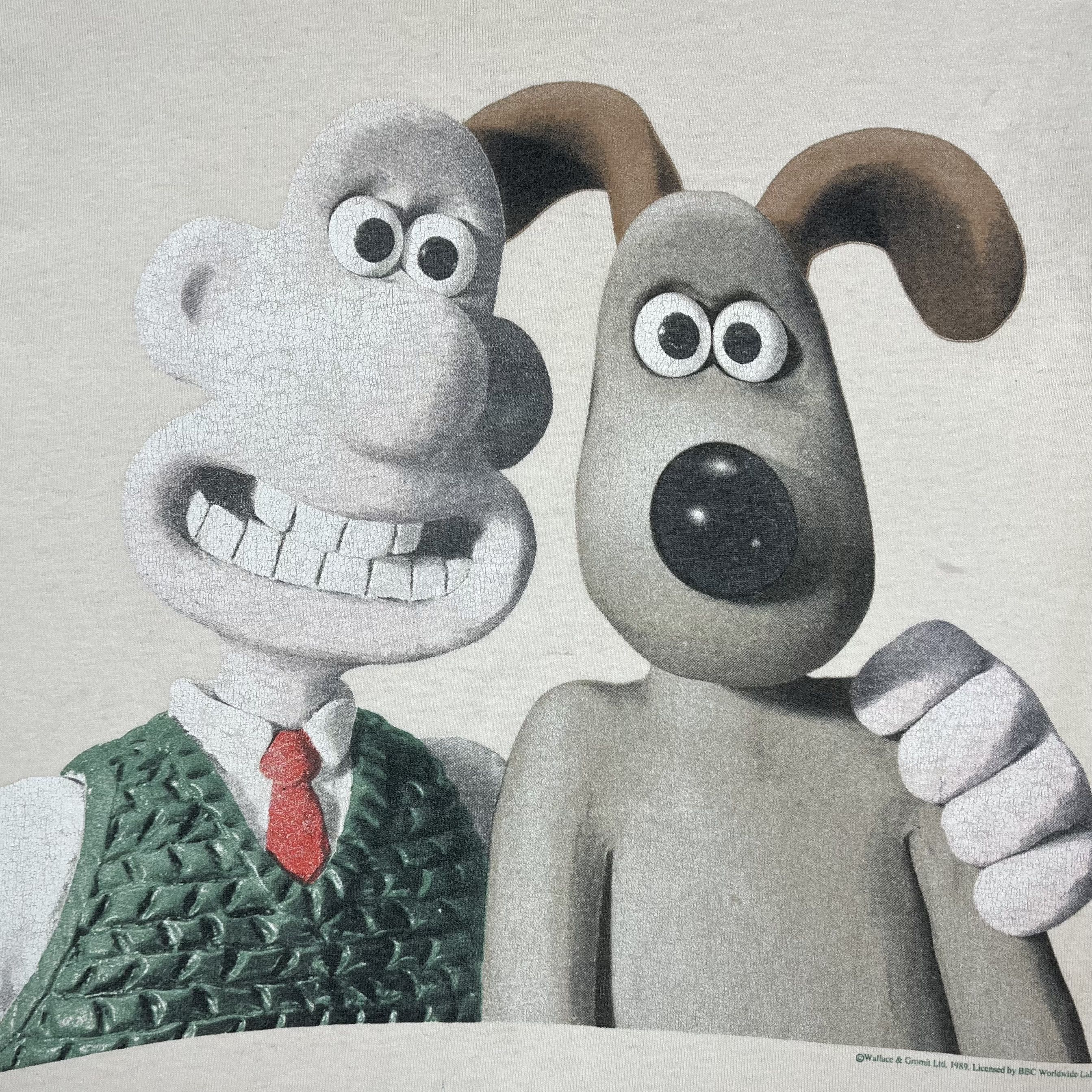 Cartoon Network Vintage Wallace & Gromit Rare Cartoon T Shirt 1989 Size US S / EU 44-46 / 1 - 7 Thumbnail