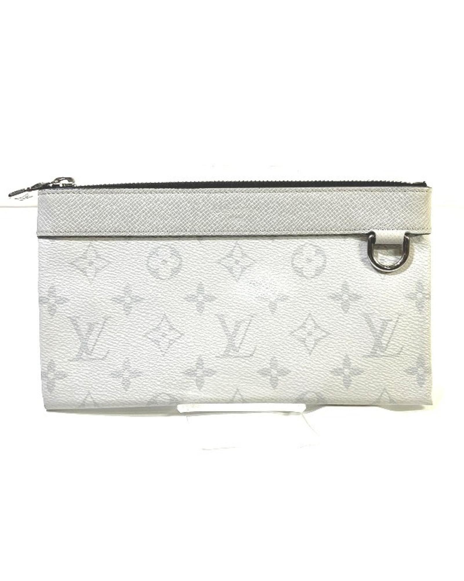 image of Louis Vuitton Versatile Monogram Canvas Clutch Bag in White, Women's
