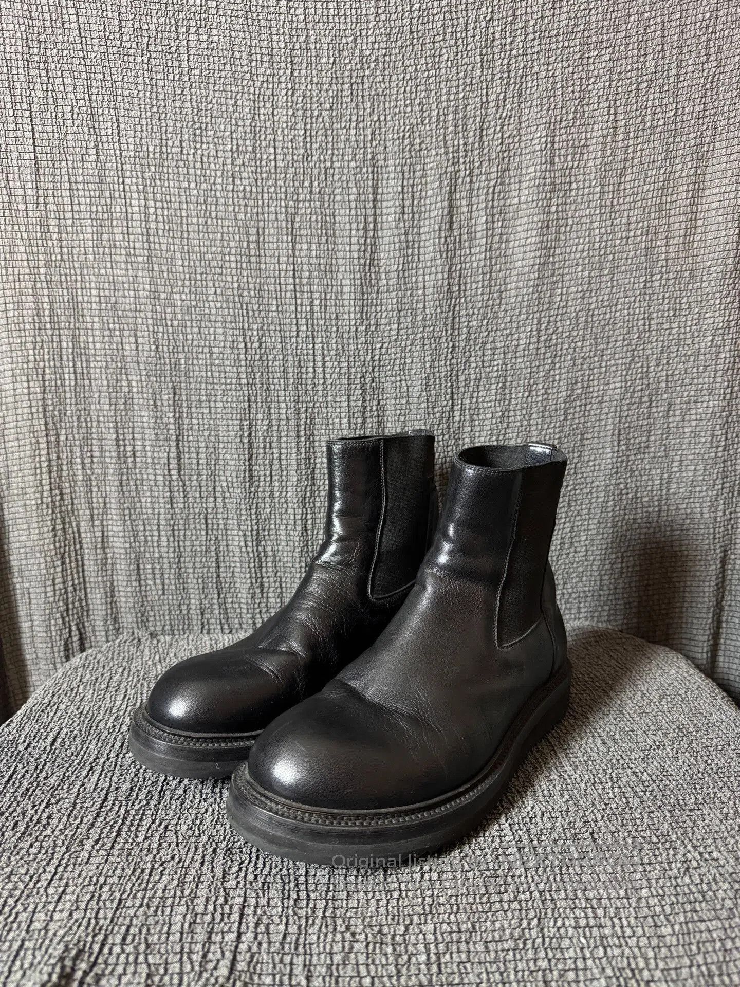 Rick Owens rick owens black leather chelsea boots. Size US 7.5 / EU 40-41 - 1 Thumbnail