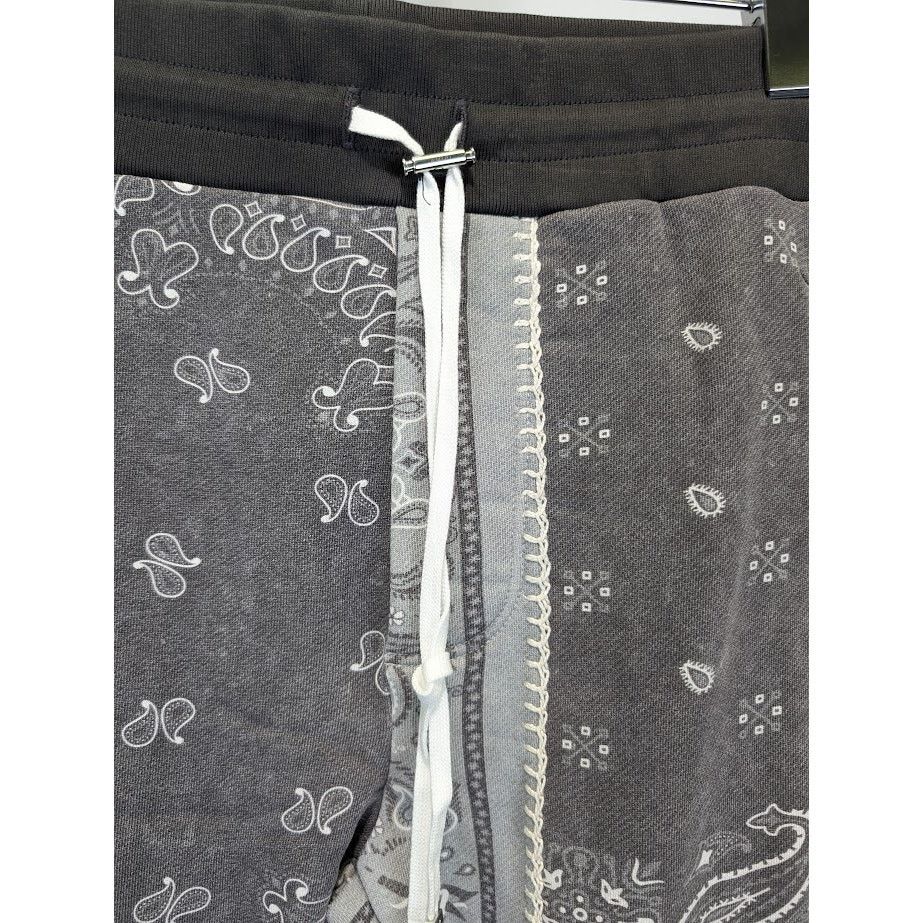 Amiri o1rshd1 Bandana Reconstruct Sweatpants & Joggers Black /Gray Size US 28 / EU 44 - 4 Thumbnail