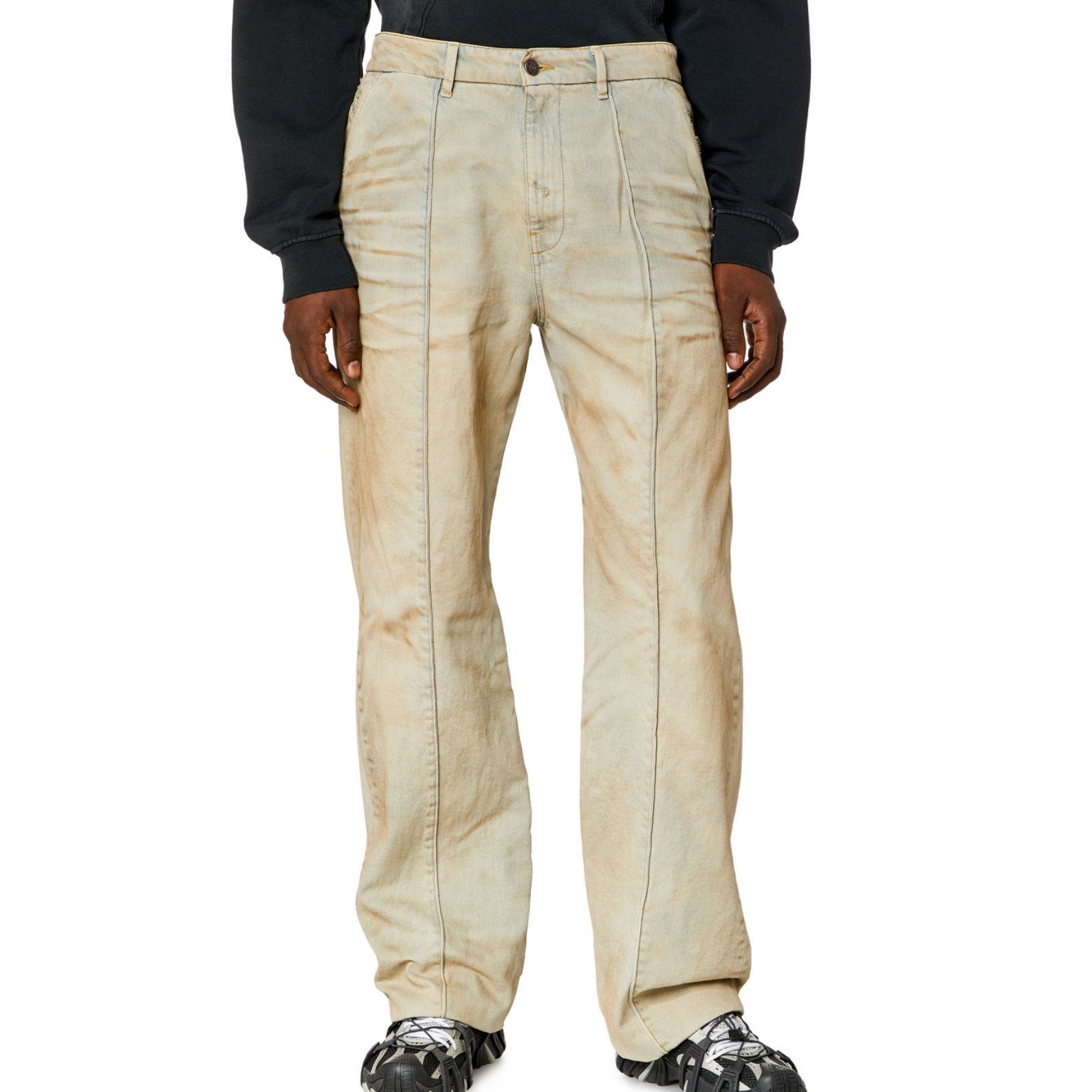 Diesel D-Chino-Work Straight Relaxed Jeans 0jgas size 29 Dusty Blue Size US 29 - 1 Thumbnail