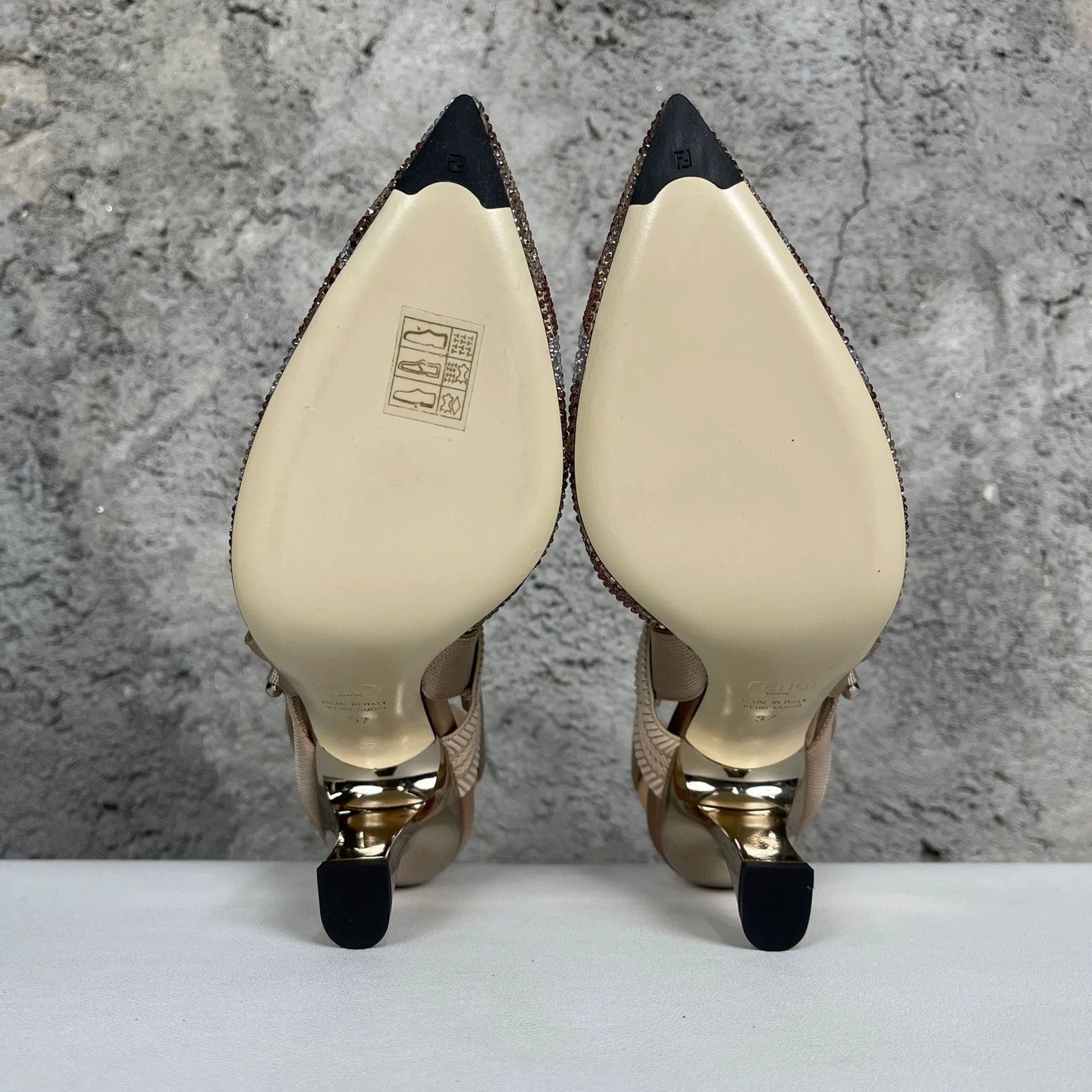 Fendi Fendi Crystal Heels Women's 37 New Unworn Size US 6.5 / IT 36.5 - 8 Thumbnail