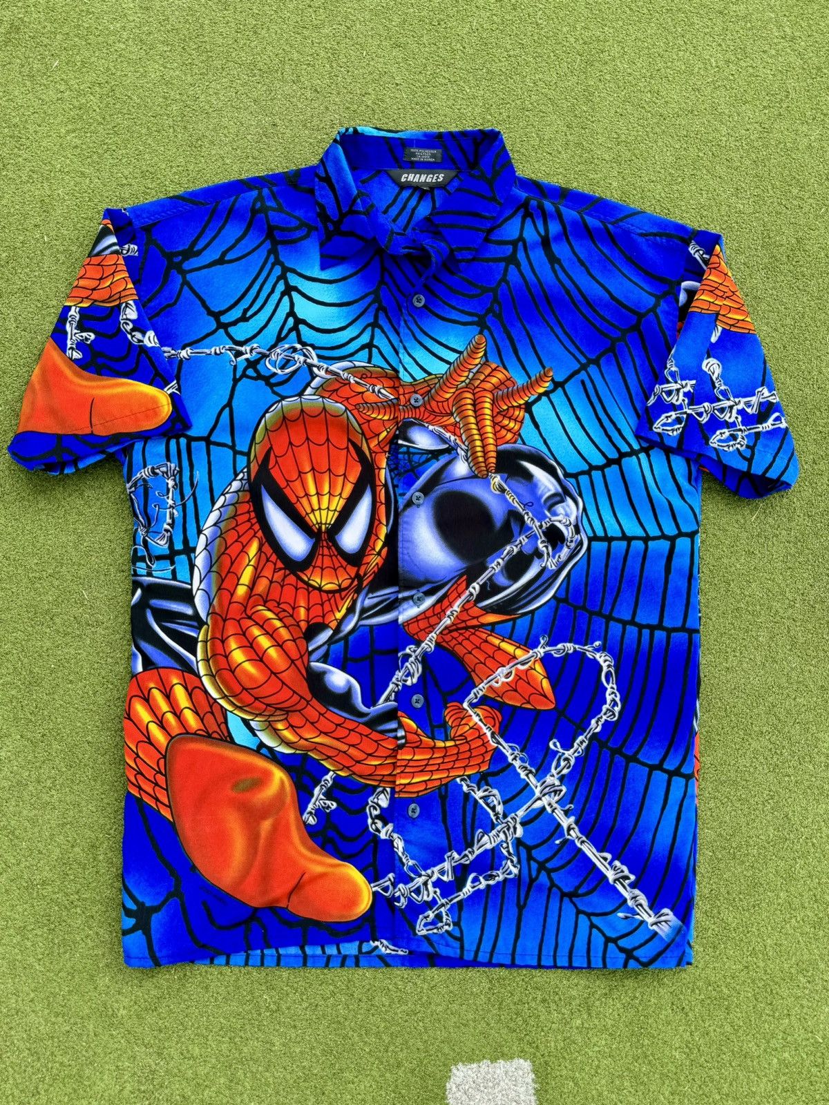 Marvel Comics × Vintage 2001 Spiderman Marvel Japanese Anime Movie Button Up Shirt Size US M / EU 48-50 / 2 - 1 Thumbnail