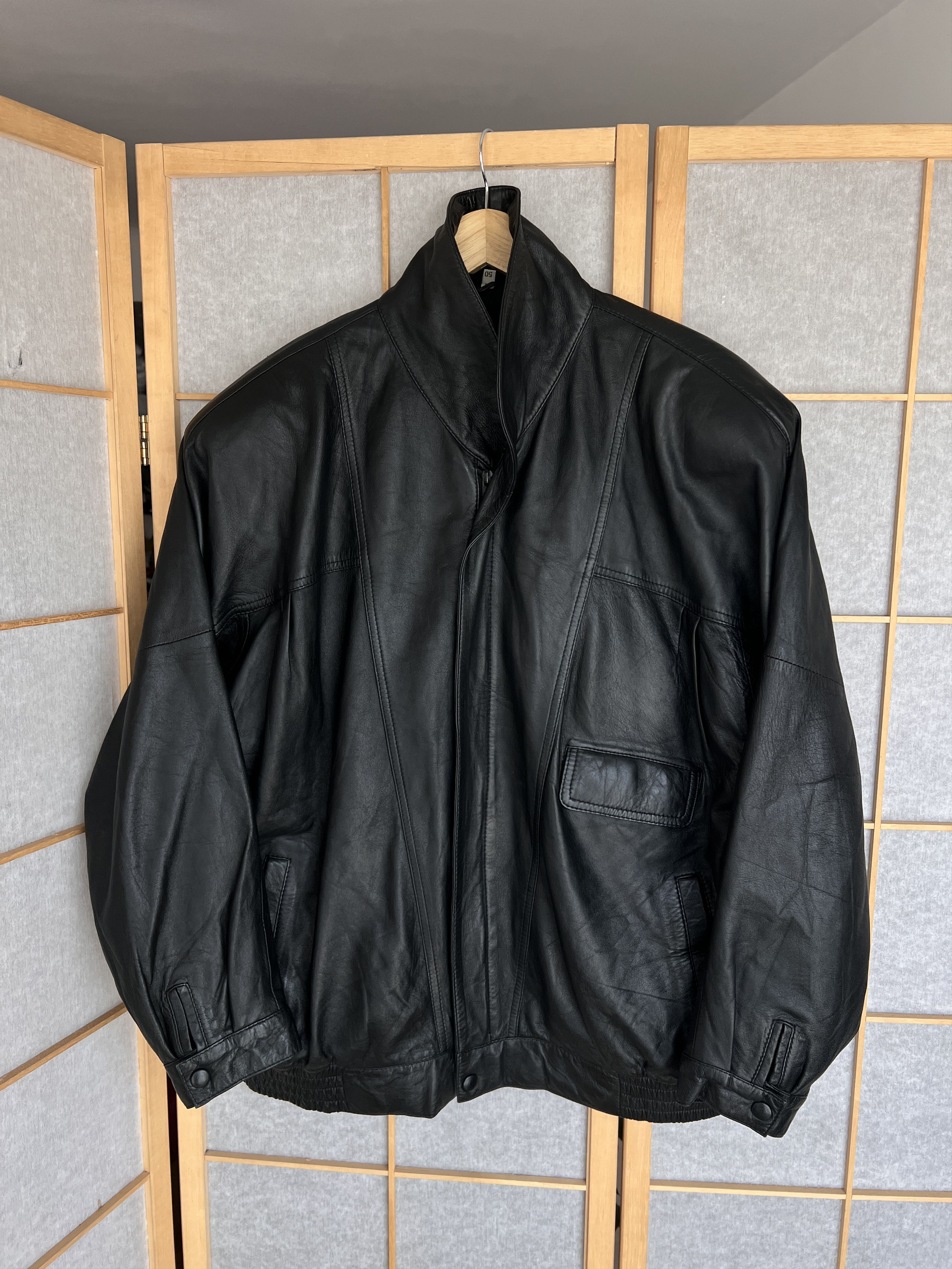 Yohji Yamamoto 2000s JAPANESE ISSEY MIYAKE STYLE LEATHER JACKET LGB I6W9 L Size US M / EU 48-50 / 2 - 8 Thumbnail