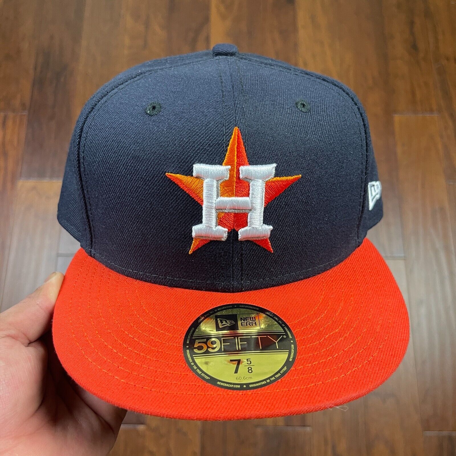 New Era Houston Astros New Era Fitted Hat Baseball Cap size 7 5/8 Size ONE SIZE - 2 Thumbnail