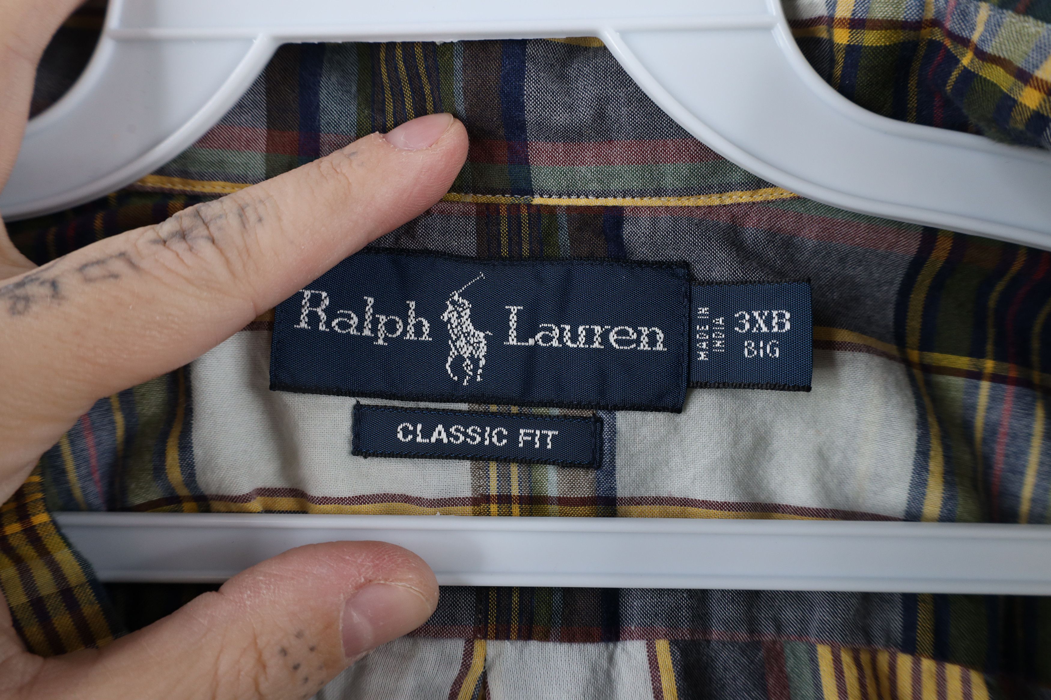 Ralph Lauren × Vintage Vintage 90s Ralph Lauren Fit Short Sleeve Button Down Shirt Size US XXL / EU 58 / 5 - 5 Thumbnail
