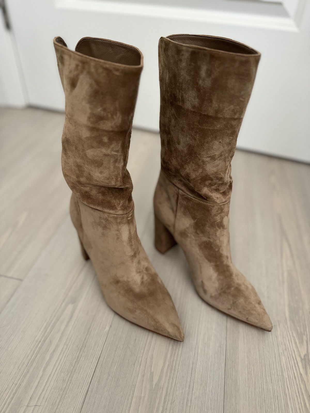 GIANVITO ROSSI Piper 85 suede ankle boots IT 36 US