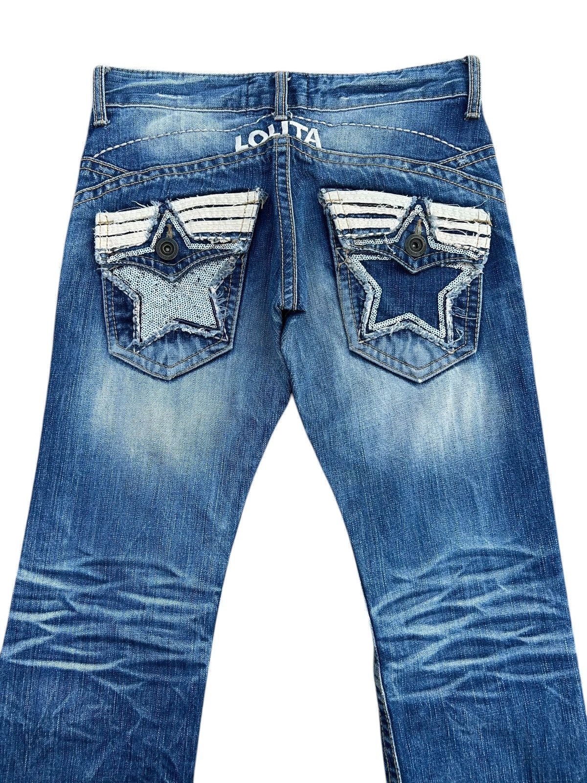 Kapital YOSHITOMO NARA LOLITA Exotic Vintage Distressed Denim Jeans Size US 30 / EU 46 - 3 Thumbnail