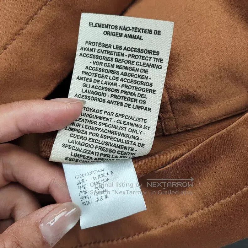 Hermes Hermes Leather and Cotton Patchwork Designer Coat Size XXS / US 00 / IT 34 - 5 Thumbnail