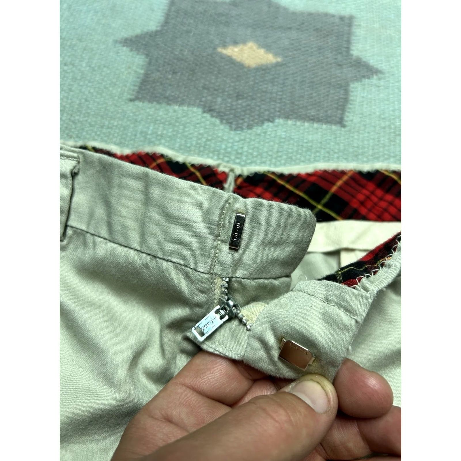 Vintage VINTAGE 1950s 60s Gabardine Khakis Pants Men 31x31 Beige Distressed Size US 31 - 7 Thumbnail