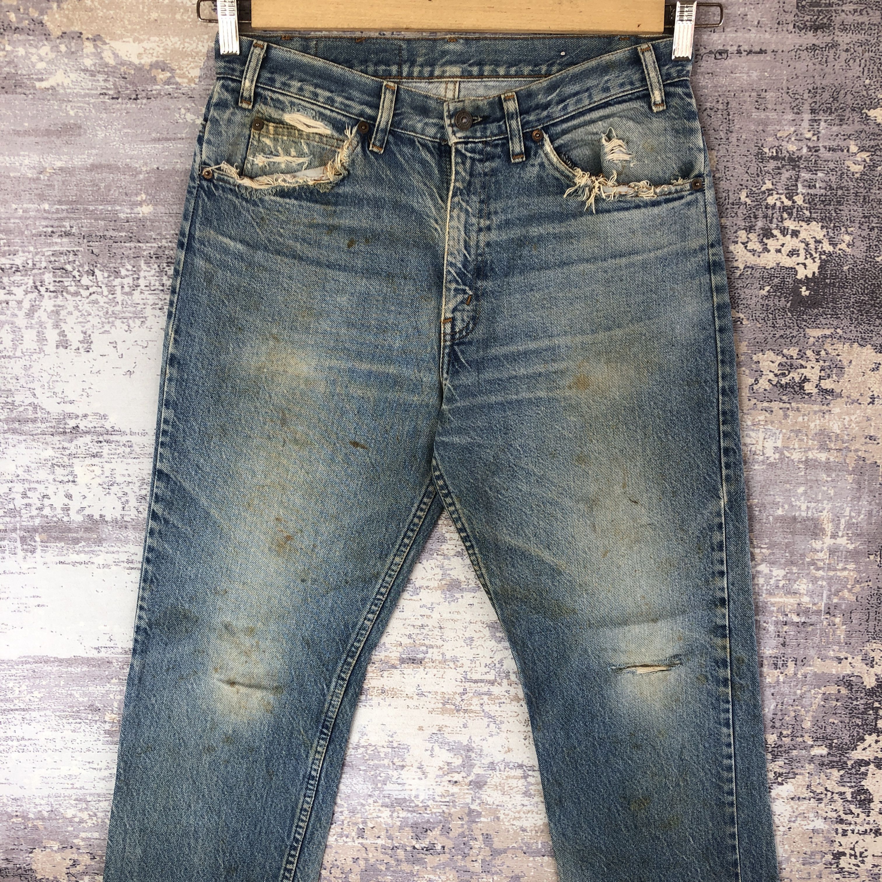 Levi's Vintage 80s Levis 505 Jeans Levi's Faded Stonewash Denim Size US 32 / EU 48 - 3 Thumbnail