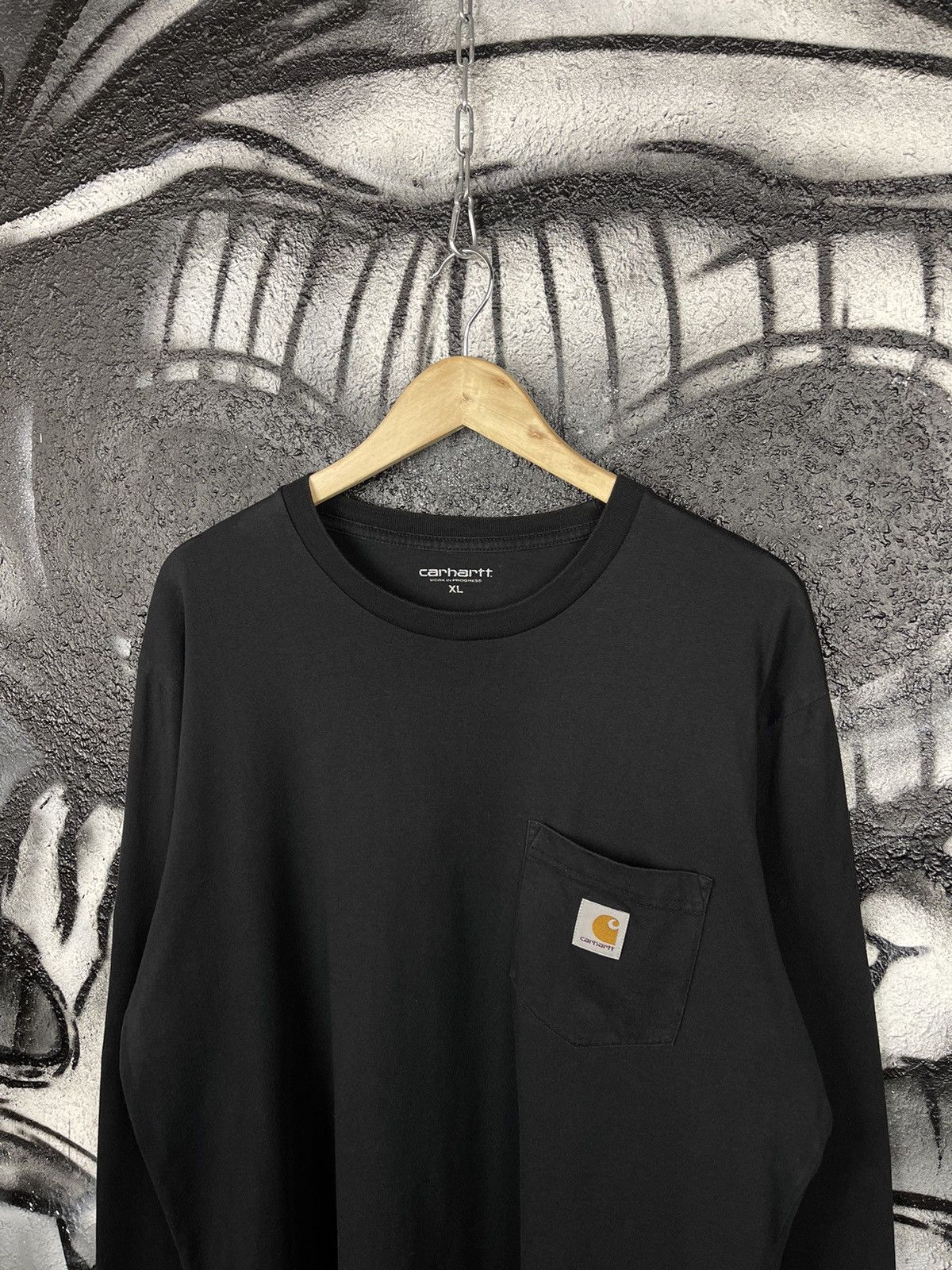 Carhartt Wip Carhartt WIP Black Long Sleeve Pocket T-Shirt Men’s Size XL Size US XL / EU 56 / 4 - 2 Thumbnail