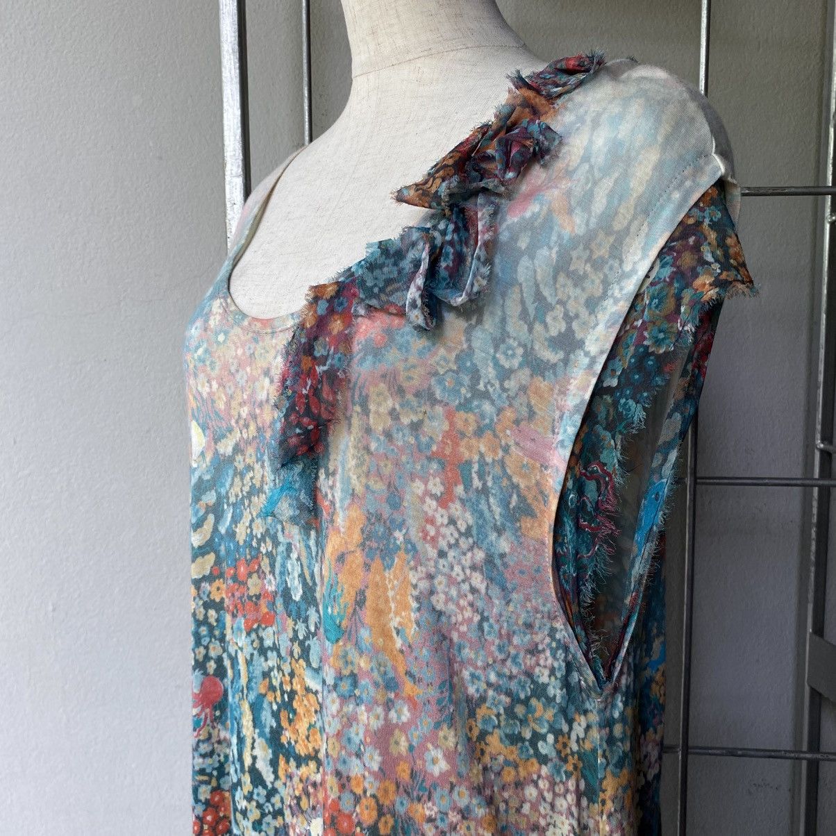 Tsumori Chisato Tsumori Chisato Floral Ruffle Strap Maxi Dress Size XS / US 0-2 / IT 36-38 - 23 Thumbnail