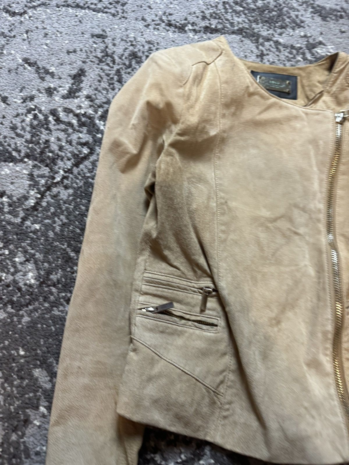 Japanese Brand × Vintage Vintage Y2K Suede Opium Asymmetrical Motorcycle Owens Style Size US S / EU 44-46 / 1 - 3 Thumbnail