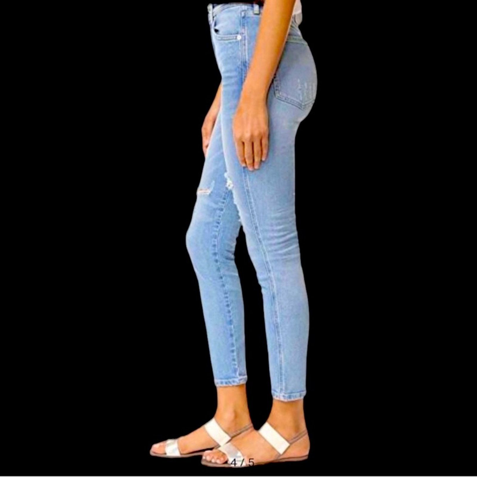 Agolde Agolde High Rise Skinny Blue Jeans | Size 27 Size 27" / US 4 / IT 40 - 6 Thumbnail