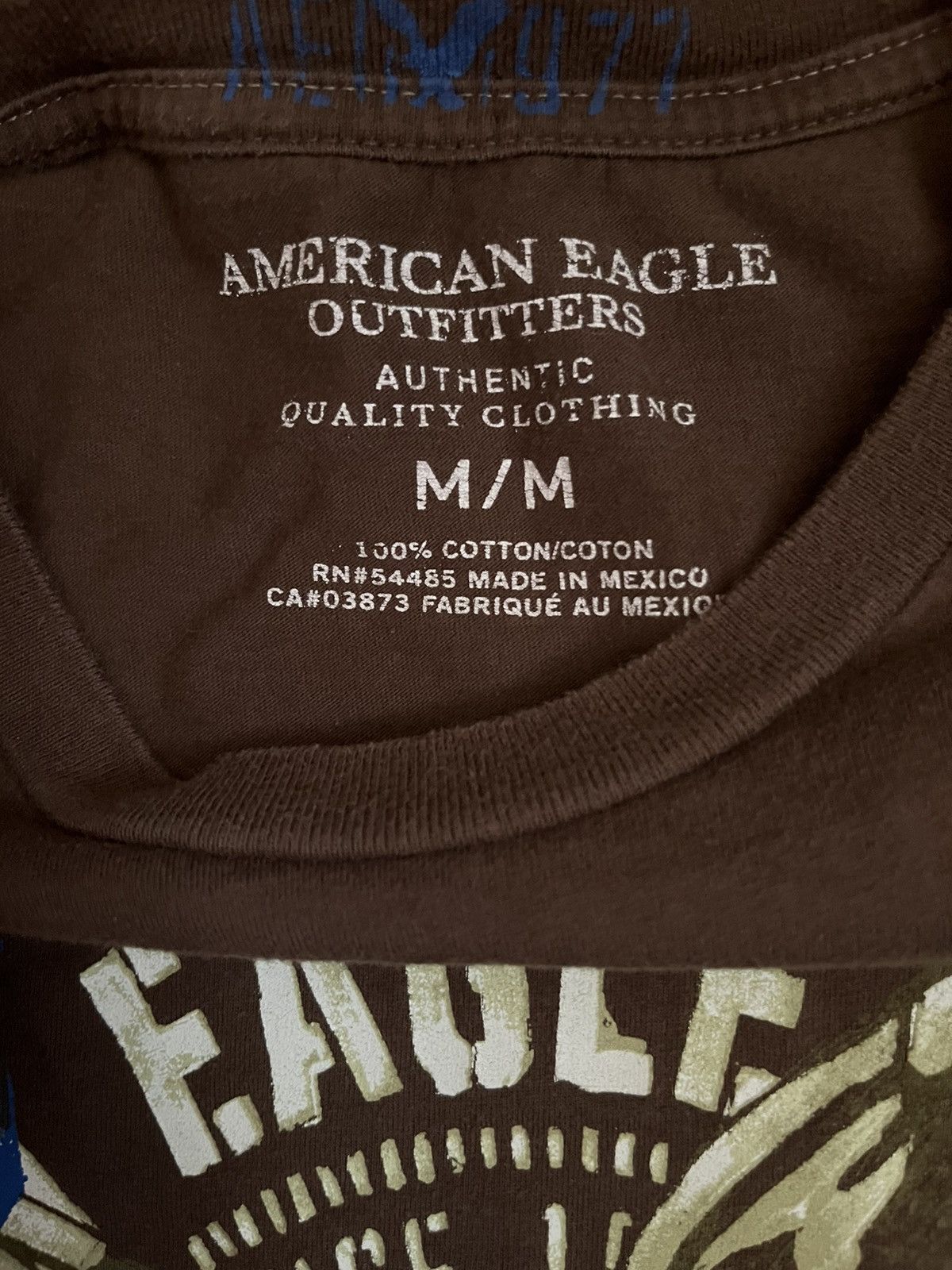 American Eagle Outfitters Mens American Eagle Outfitters Long Sleeve Shirt Brown Print Size US M / EU 48-50 / 2 - 5 Thumbnail