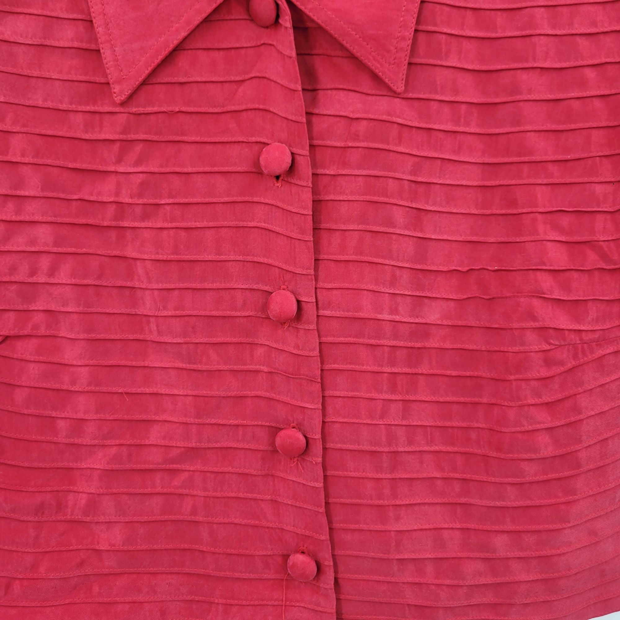 Vintage Karin Stevens Red Sleeveless Modest Maxi Dress 16 2pc Set Pl Size XXL / US 16-18 / IT 52-54 - 4 Thumbnail