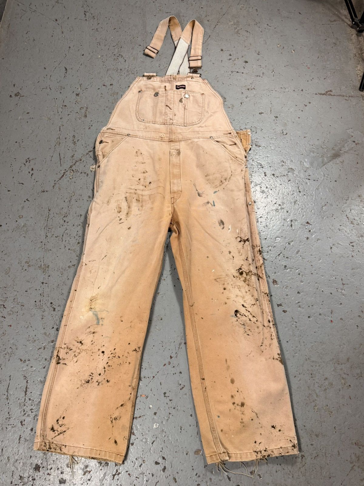 Dickies Insane Distressed Dickies Beige Painter Overalls Size US 42 / EU 58 - 1 Thumbnail