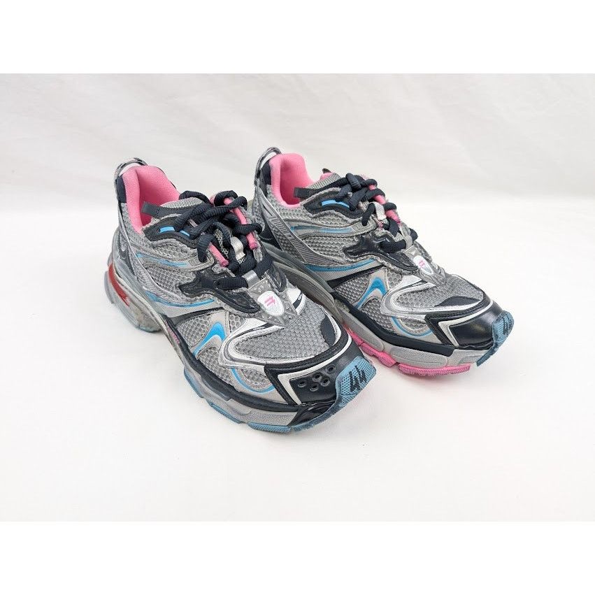 Balenciaga o1rshd1 Runner 2 Mesh/Pu/W Sneakers in Grey/Blue/Pink/Red Size US 11 / EU 44 - 5 Thumbnail