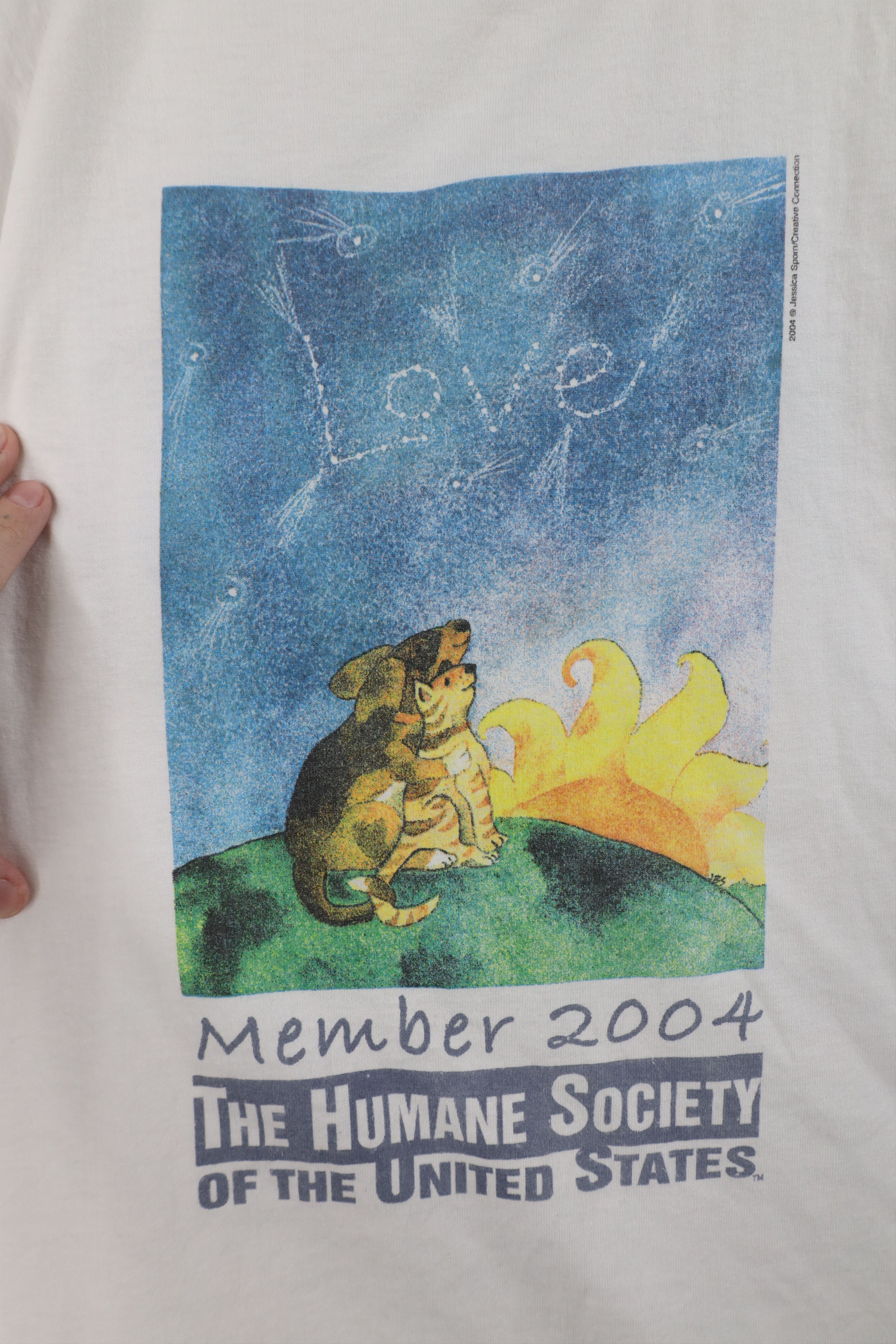 Vintage Vintage Y2K 2004 Society of the United States Animal T-Shirt Size US L / EU 52-54 / 3 - 4 Thumbnail