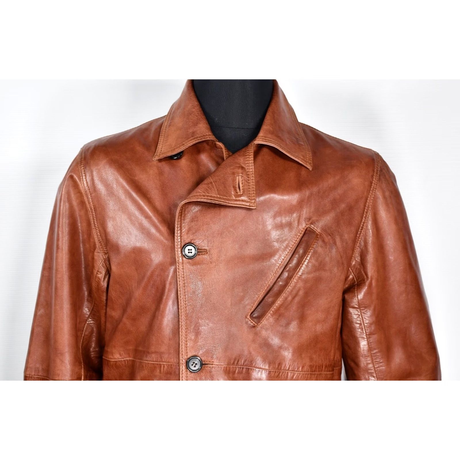 Levi's Levi's Leather Brown Jacket M Men Regular 100% Leather Casual Motorcycle Biker Vintage No Size US M / EU 48-50 / 2 - 3 Thumbnail