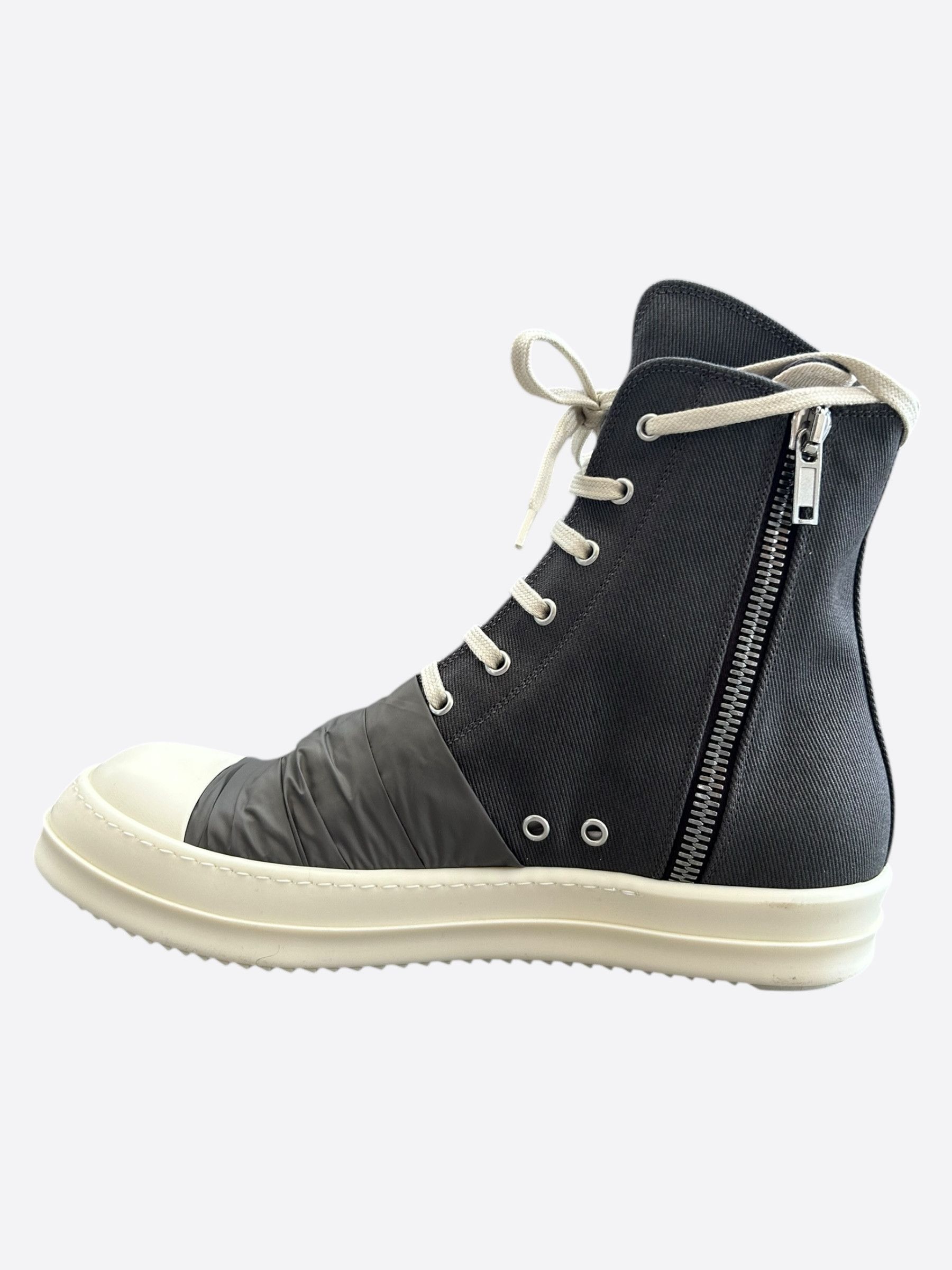 Rick Owens Rick Owens Black & White Hustler High Top Sneakers Size US 10.5 / EU 43-44 - 6 Thumbnail