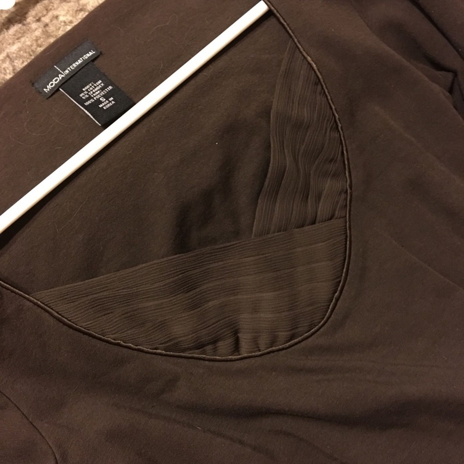 Other Moda International Brown long sleeve top Size S / US 4 / IT 40 - 6 Thumbnail