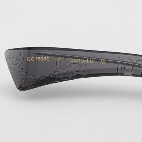 Gucci Gucci GG1838S 011 Sunglasses Grey with GG Pattern Rectangle Size ONE SIZE - 7 Thumbnail