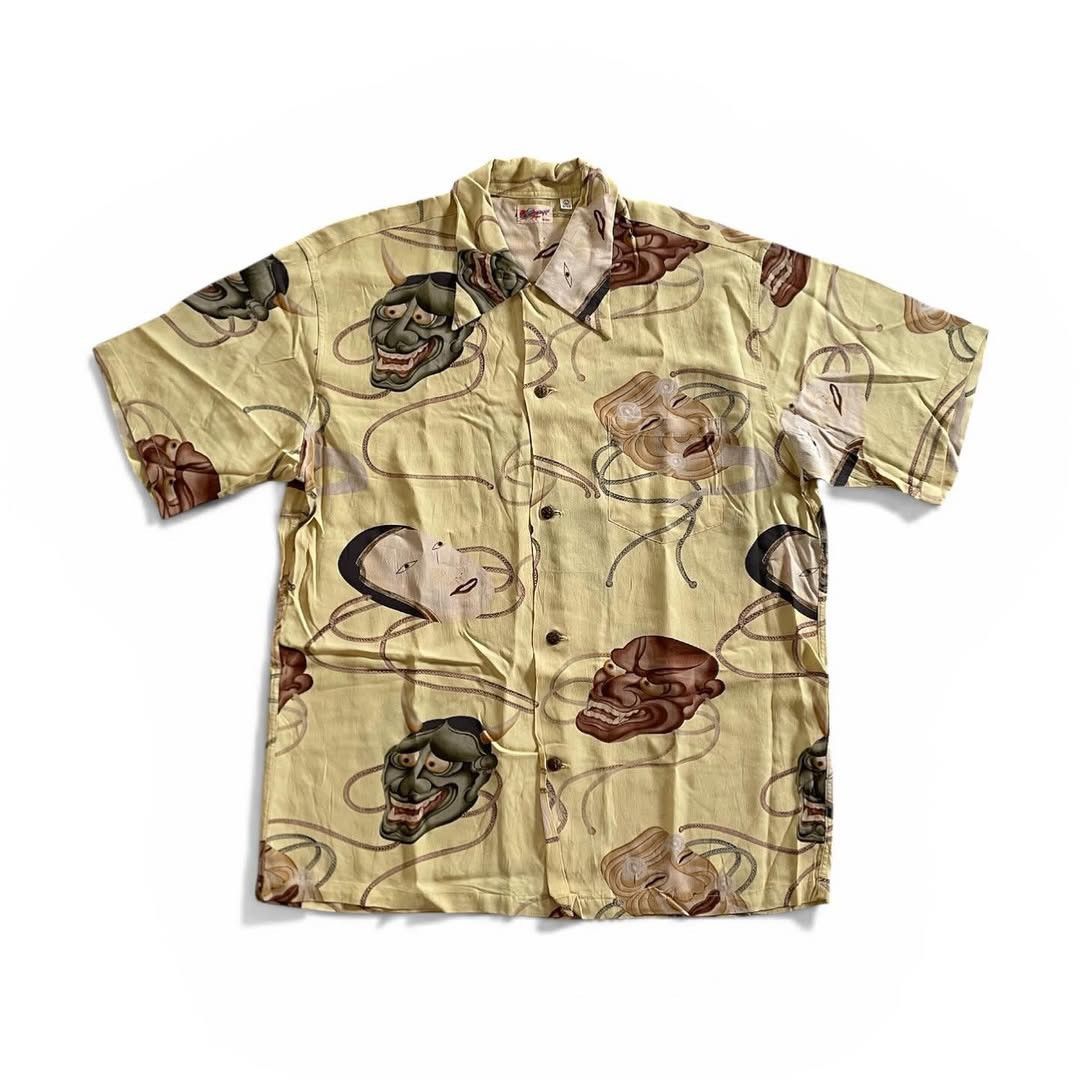 Sun Surf 🔥RARE🔥Sun Surf Noh Mask Hawaiian Aloha Shirt Size US L / EU 52-54 / 3 - 1 Thumbnail