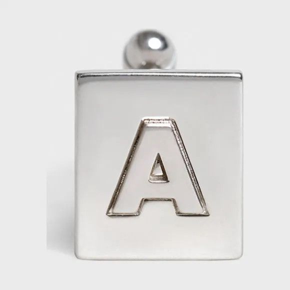 Celine o1bcso1str1024 Size: OS / Alphabet A Cufflink in Silver Size ONE SIZE - 1 Preview
