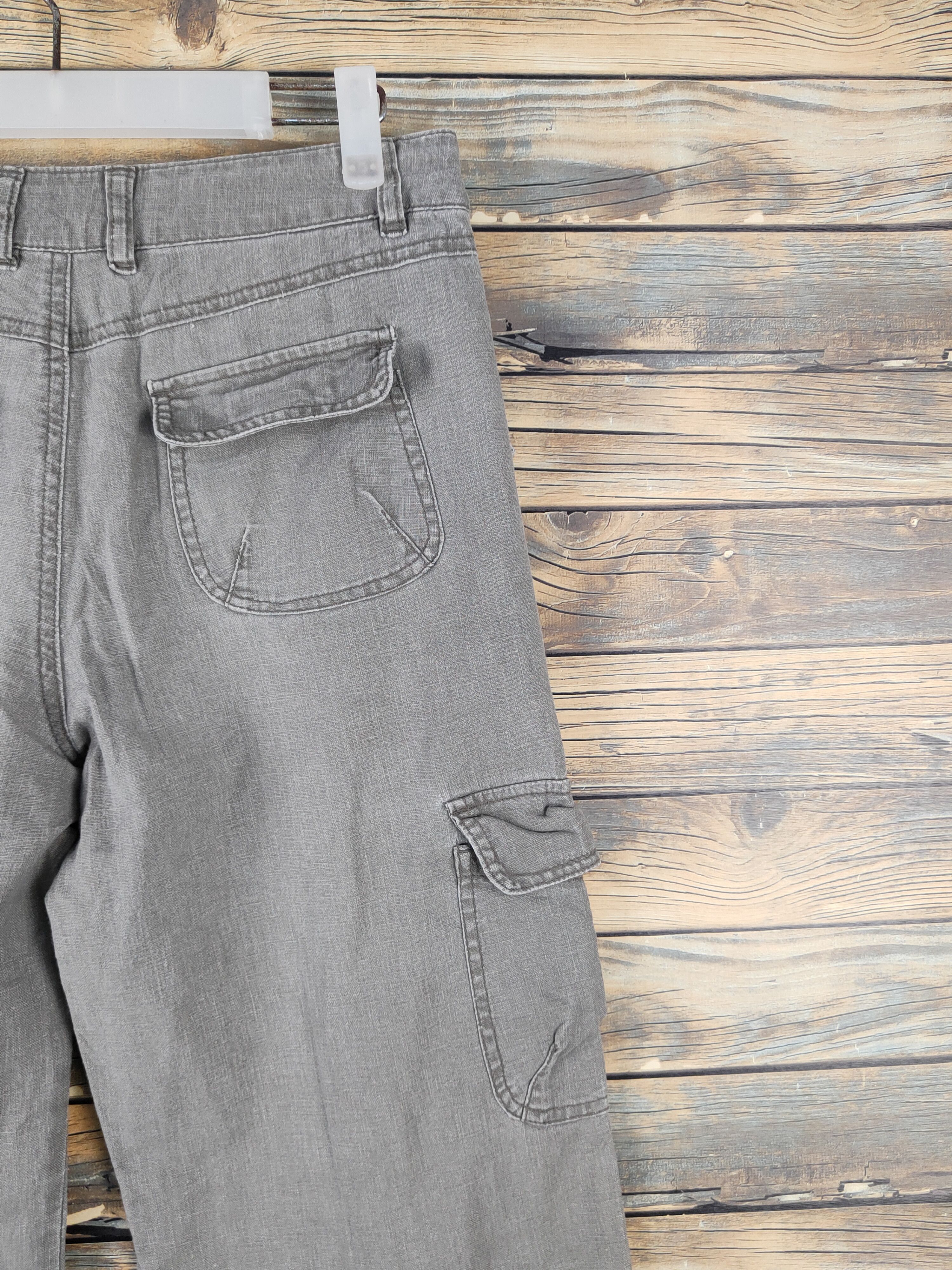 Japanese Brand Pbi Olive Faded Multipocket Tactical Cargo Pants #W1427 Size 28" / US 6 / IT 42 - 11 Thumbnail