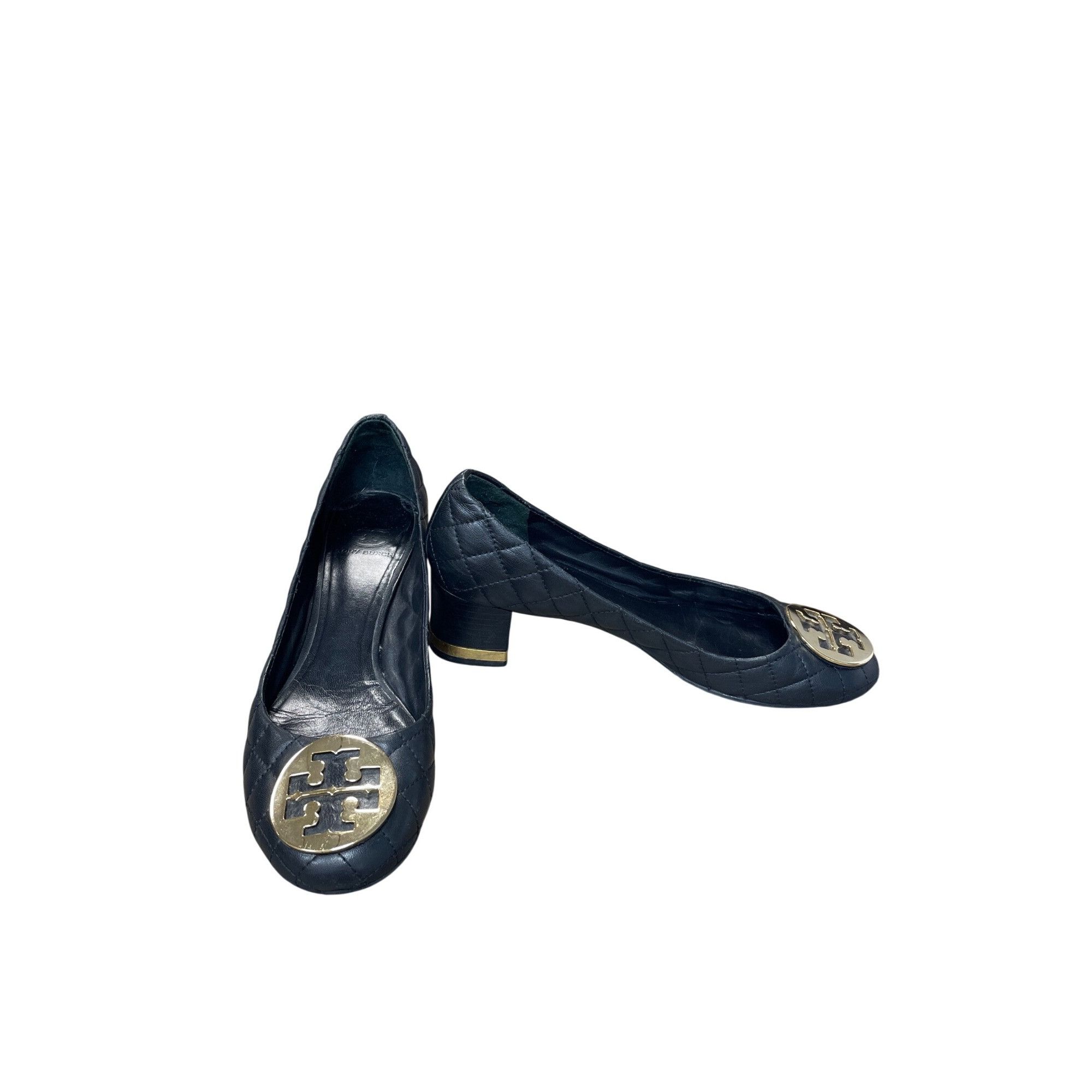 Tory Burch Tory Burch Womans Black Leather quilted 2.5" Slip on heels Size US 6 / IT 36 - 1 Thumbnail