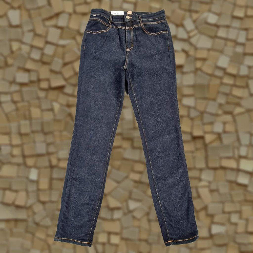 Hugo Boss HUGO BOSS Womens Jeans Blue W30 L28 Skinny Crop Selvedge Stretch Denim Jeans Size 30" / US 8 / IT 44 - 1 Thumbnail