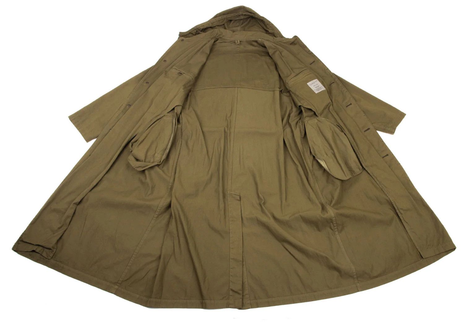Yohji Yamamoto Yohji Yamamoto Hooded Coat in Khaki Size US M / EU 48-50 / 2 - 12 Thumbnail