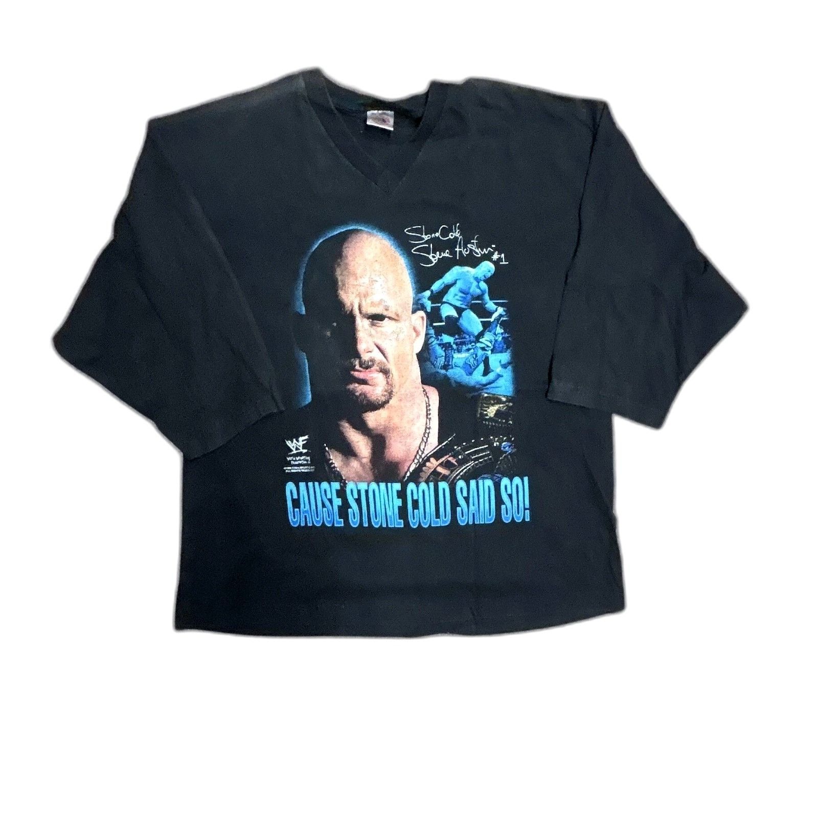 Vintage Vintage WWE WWF Stone Cold Steeve Austin XRay Sleeveless Shi Size US XXS / EU 40 - 2 Thumbnail