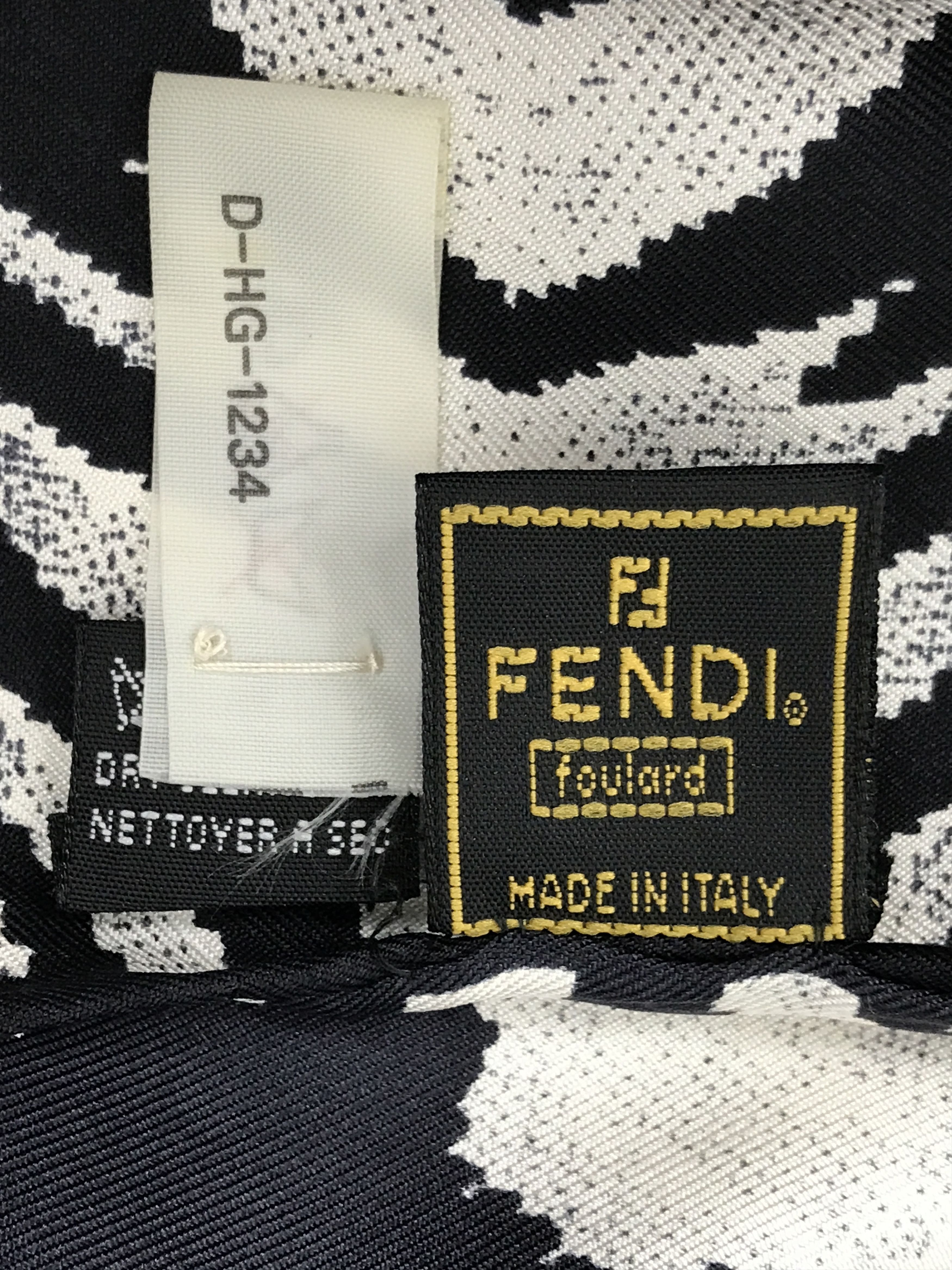 Fendi × Vintage Vintage Fendi Zebra Printed Silk Scarf Size ONE SIZE - 6 Thumbnail