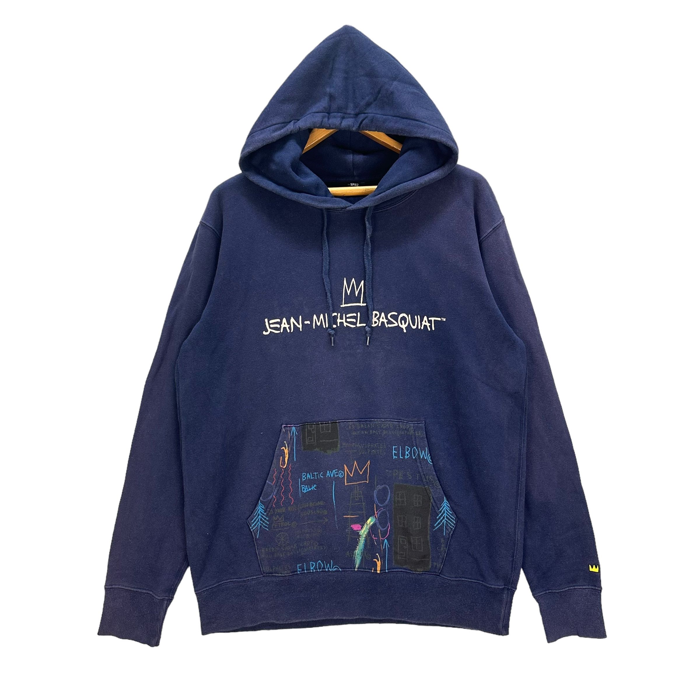 Japanese Brand JEAN MICHEL BASQUIAT BIG LOGO PULLOVER HOODIES #8707-021 Size US XL / EU 56 / 4 - 1 Thumbnail