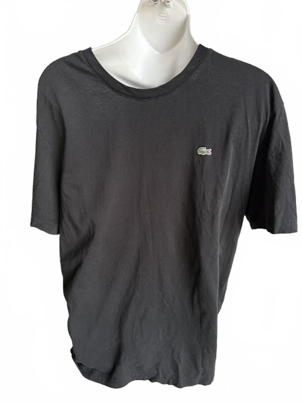Lacoste Lacoste Black Tee Croc Logo Size 7 XL Size US XL / EU 56 / 4 - 1 Thumbnail