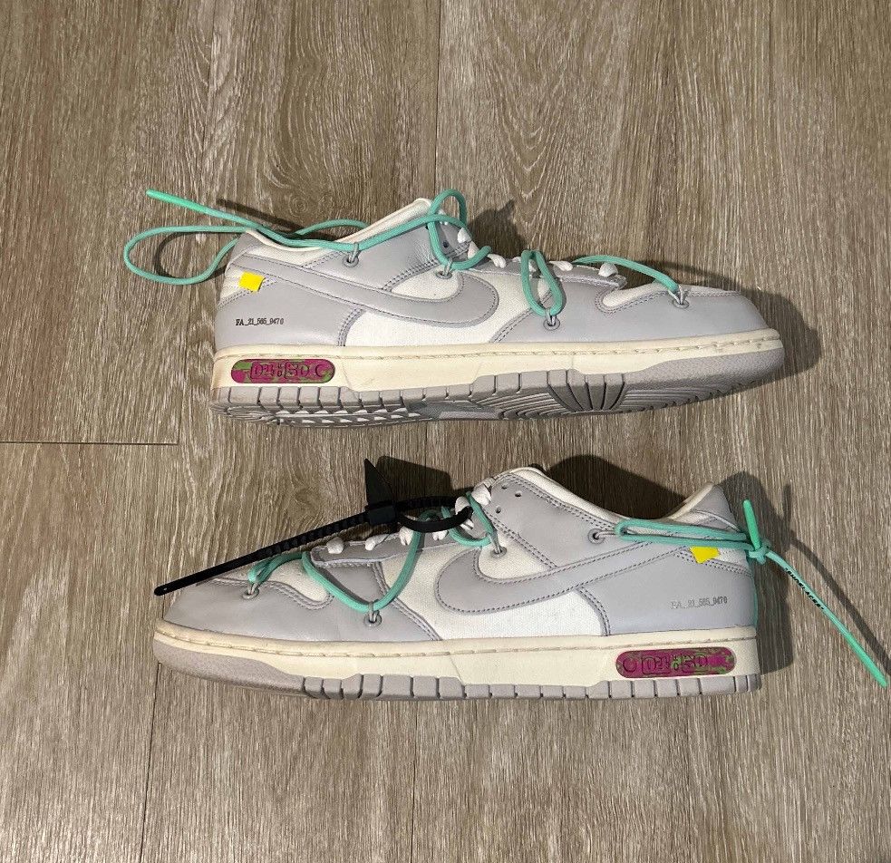 Nike × Off-White × Virgil Abloh Off-White x Dunk Low ‘Lot 04 of 50’ Size US 12 / EU 45 - 1 Thumbnail