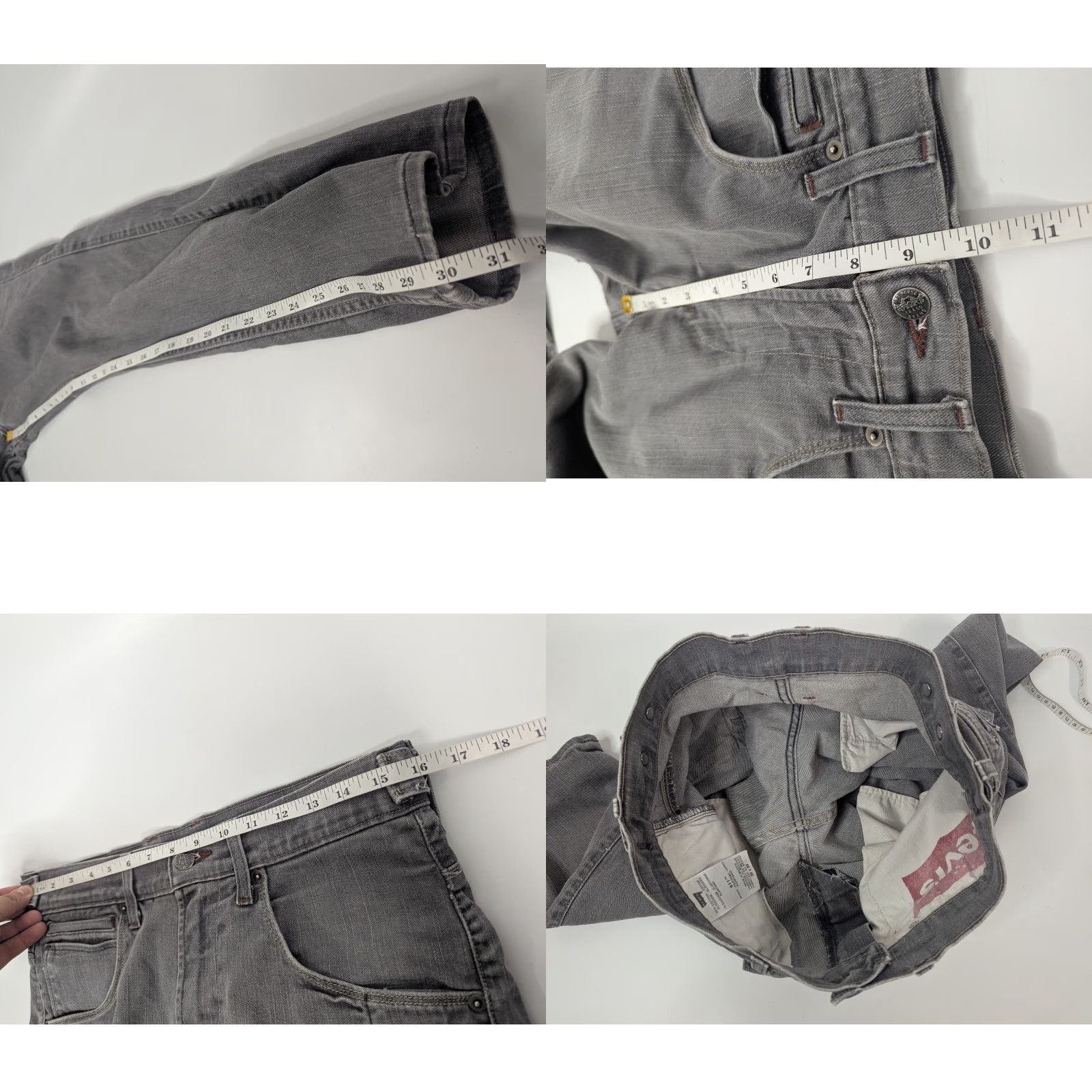 Levi's Levi’s 511 Gray Jeans Adjustable Waist Size 32x30 Multi-Pocket Slim Fit Y2K Size US 32 / EU 48 - 8 Thumbnail