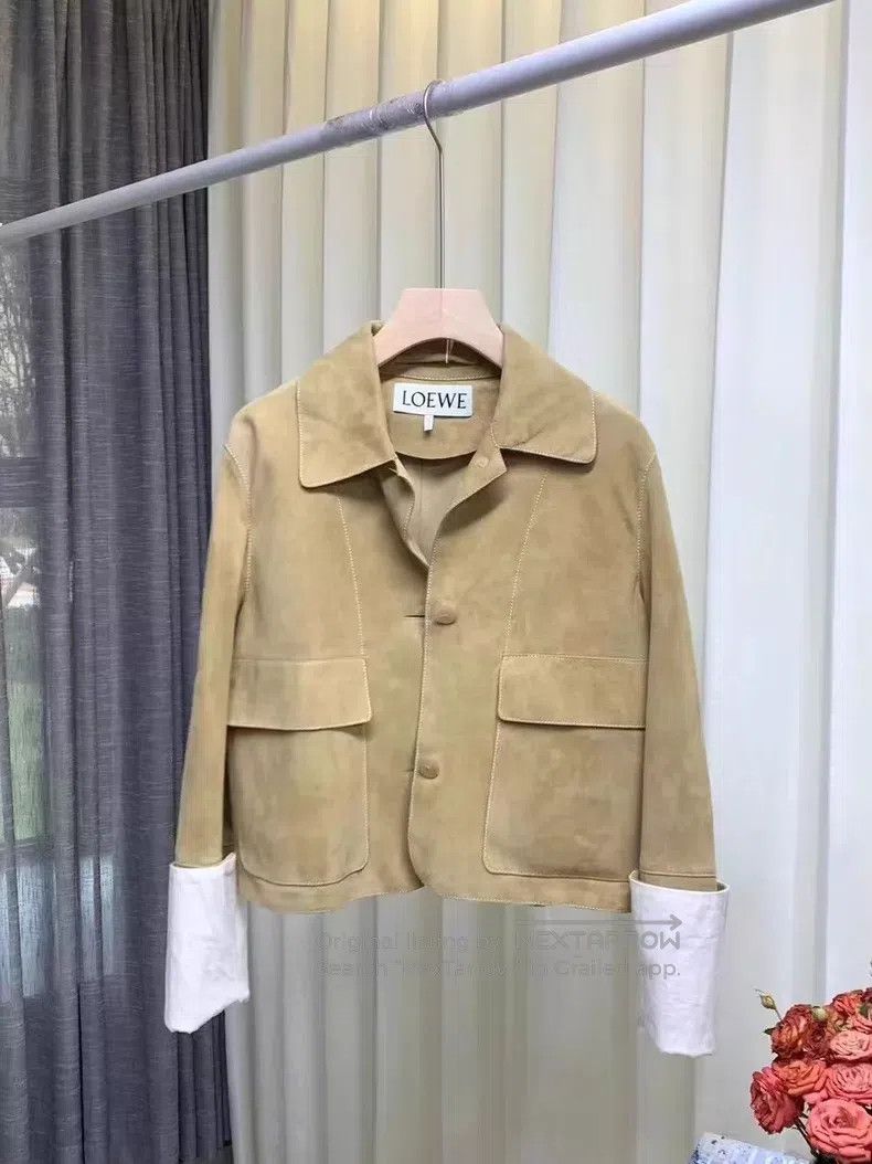 Loewe Loewe Suede Leather Turn-up Edge Jacket Size XS / US 0-2 / IT 36-38 - 1 Thumbnail