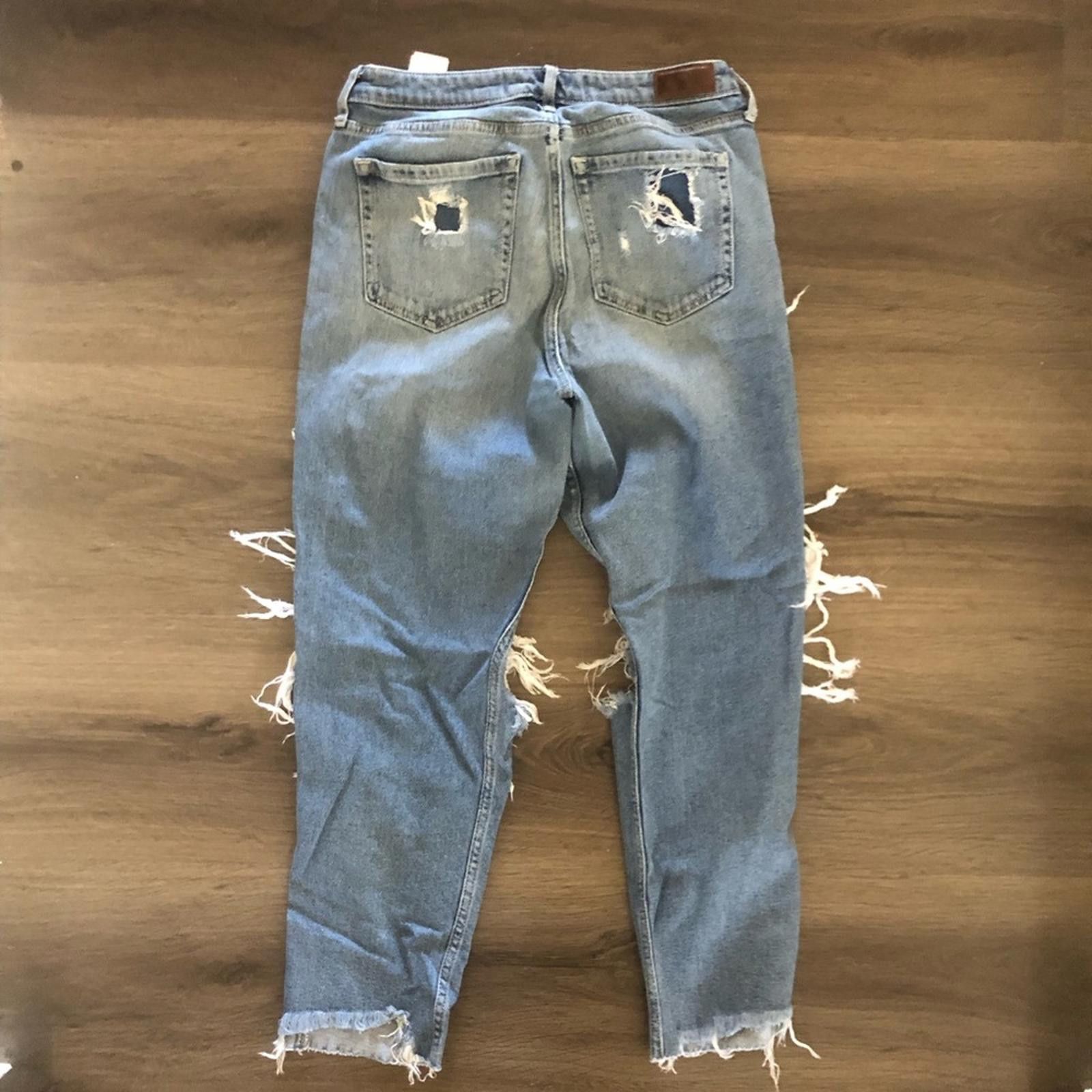 Other 11L Hollister High-Rise Mom Distressed Jeans Size 30" / US 8 / IT 44 - 2 Thumbnail