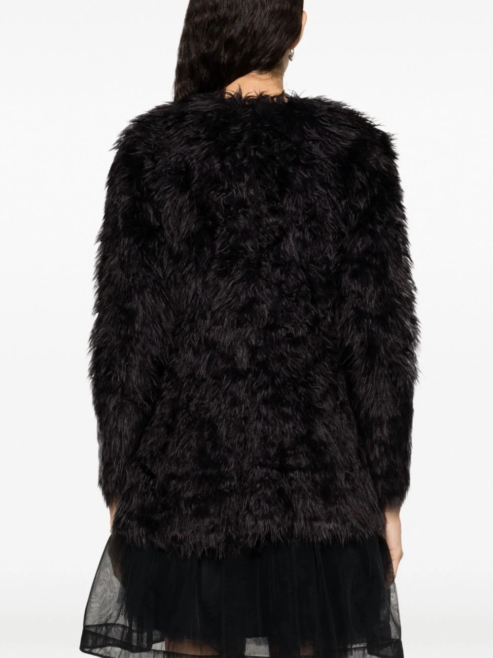 Comme des Garcons o1mle0824 Faux Fur Long Sleeve Top in Black Size M / US 6-8 / IT 42-44 - 4 Thumbnail