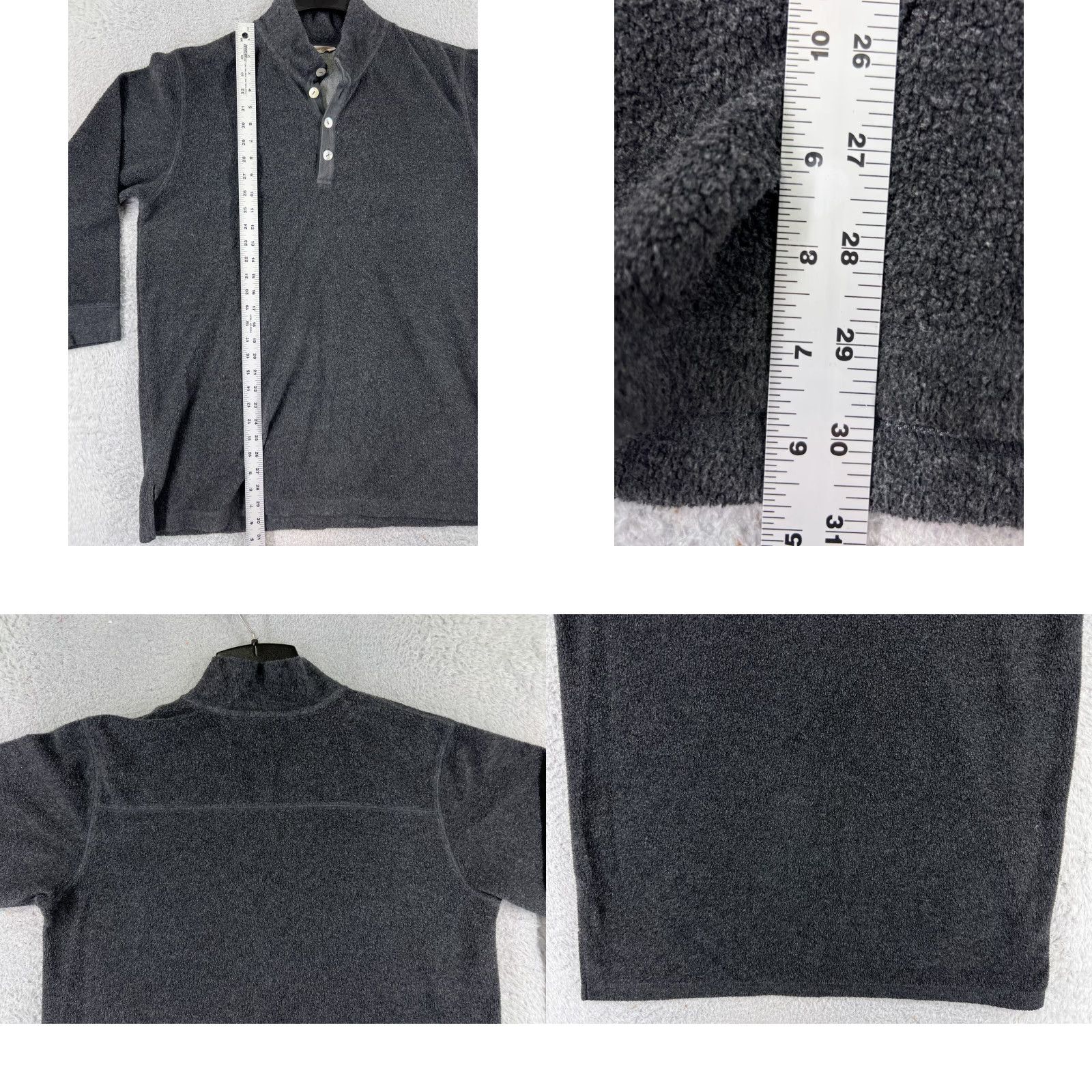 Soft Surroundings Soft Surroundings Womens Sweater M Gray 1/4 Zip Button Cotton Blend Long Sleeves Mock Neck Vintage: No Size M / US 6-8 / IT 42-44 - 9 Thumbnail