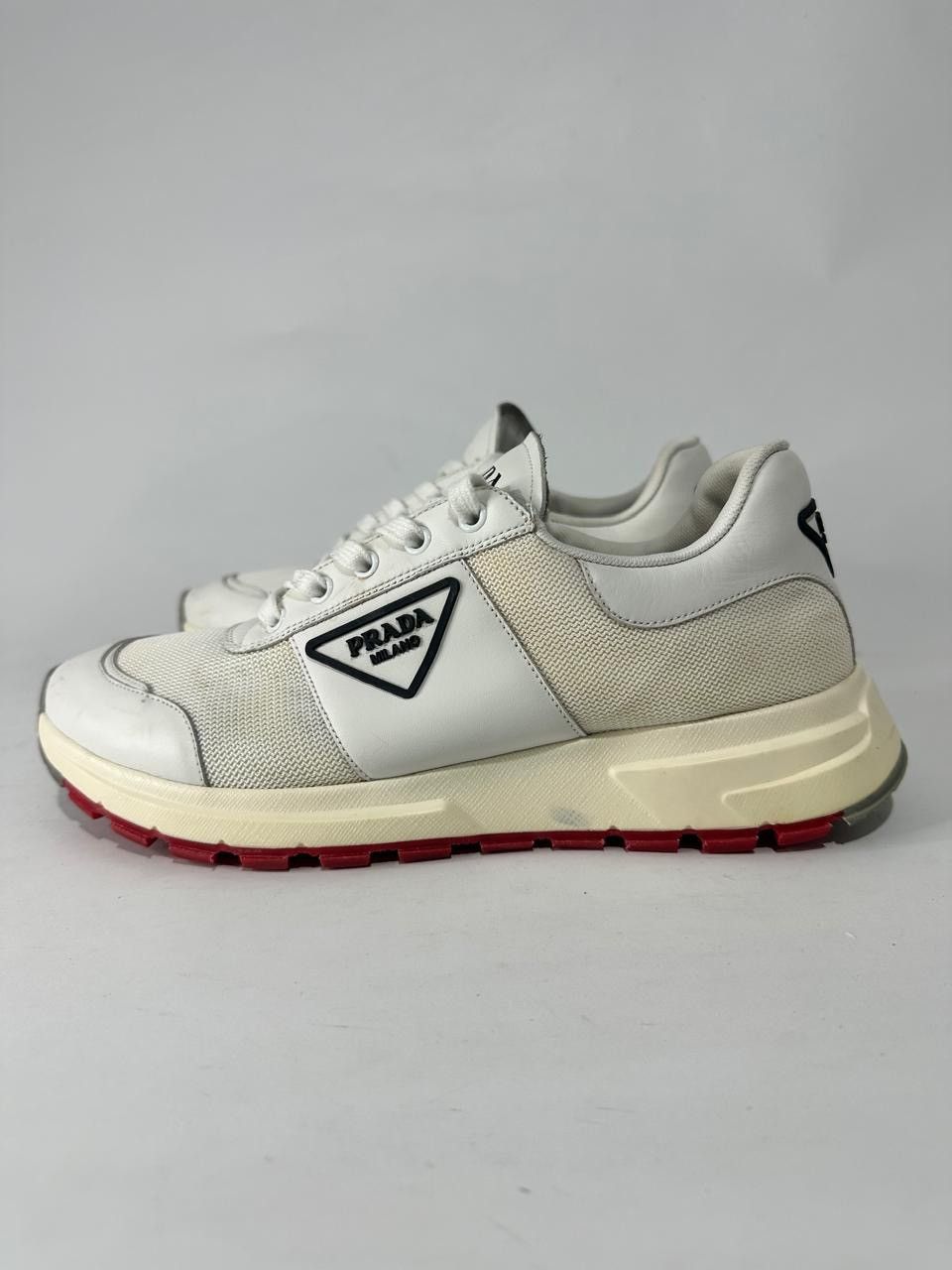Prada Prada Prax Leather and Mesh Low Top Sneakers. Size US 7 / EU 40 - 1 Thumbnail