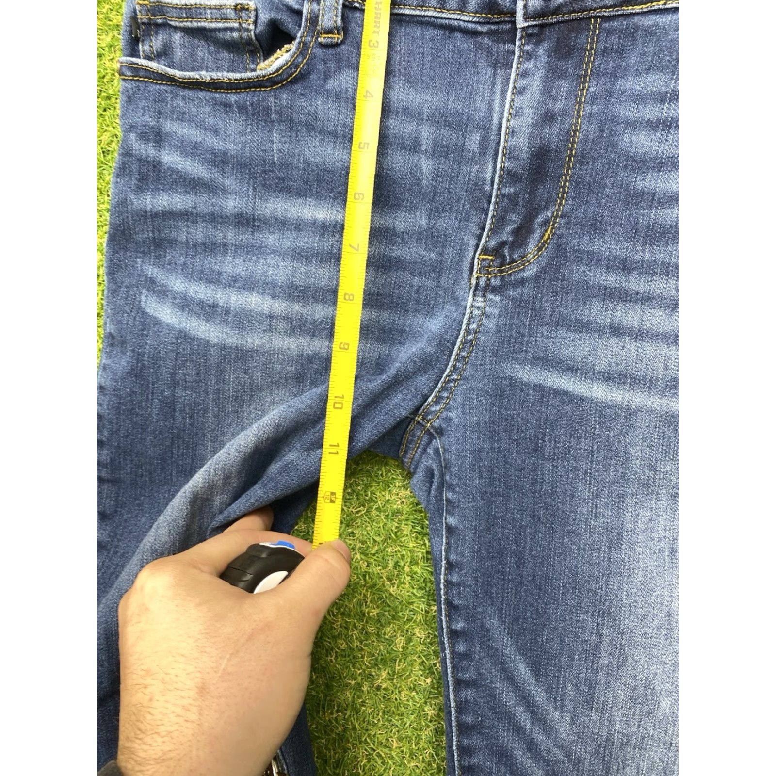 Vintage Judy Blue Jeans Womens 32 x 25 Relaxed Fit Mid Rise Stretch Whiskered JB82102 DK Jeans Size 24" / US 00 / IT 34 - 4 Thumbnail