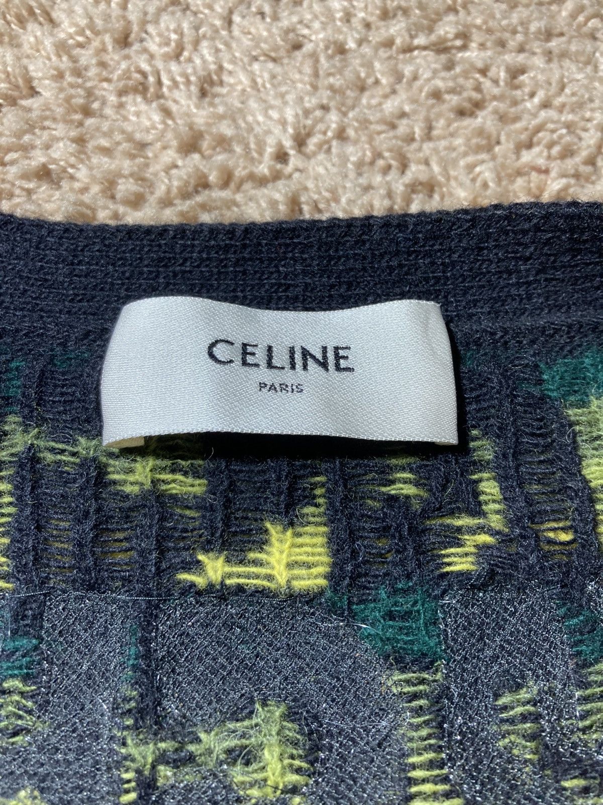 Celine × Hedi Slimane New SS22 Celine Cosmic Cruiser Logo Sequin Cardigan Hedi 90s Size US L / EU 52-54 / 3 - 2 Thumbnail