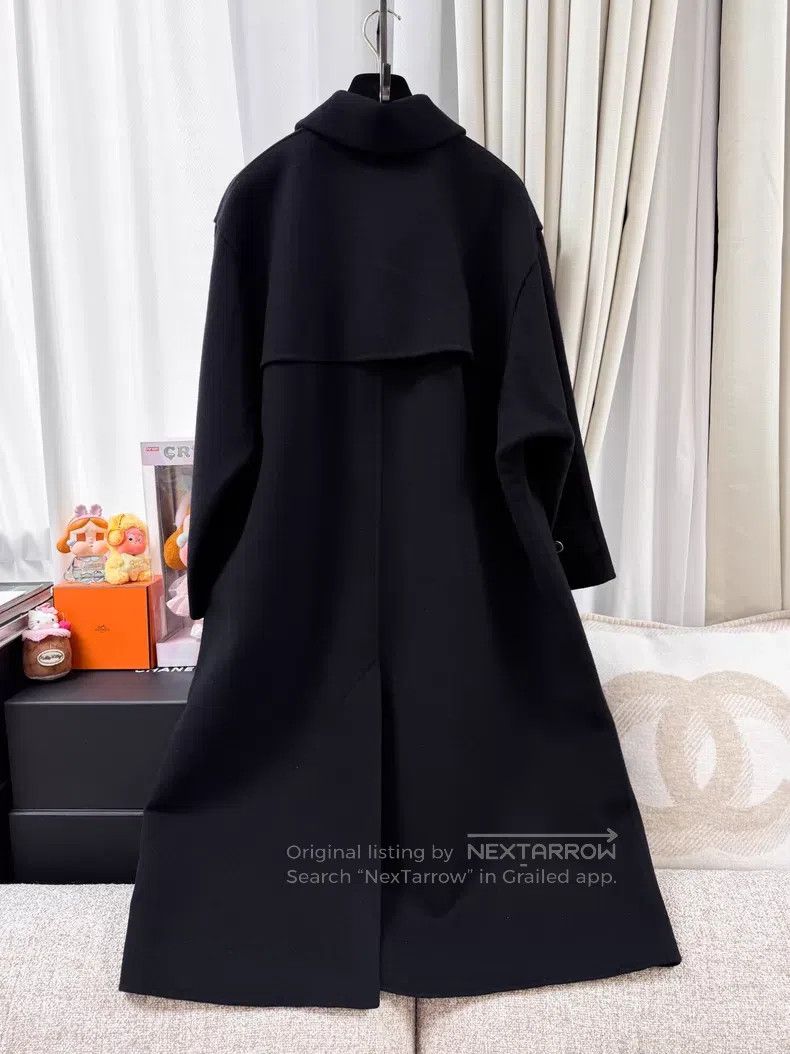 Loro Piana Loro Piana Navy Blue Long Sleeve Long Cashmere Coat Size 4XL / US 24-26 - 3 Thumbnail
